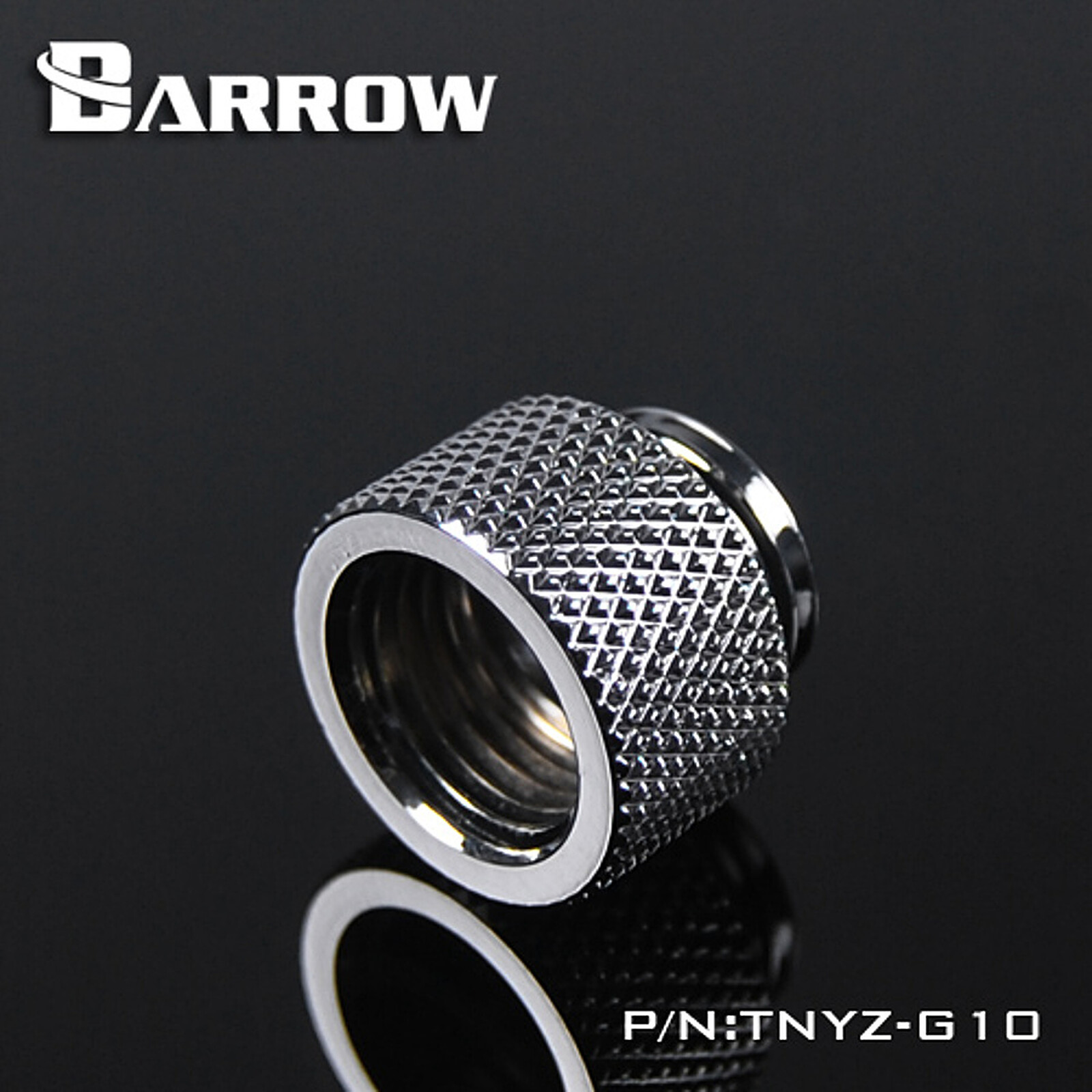 Watercooling Custom BARROW TNYZ-G10 -  Extension 10mm mâle vers femelle - Argent - Autre vue