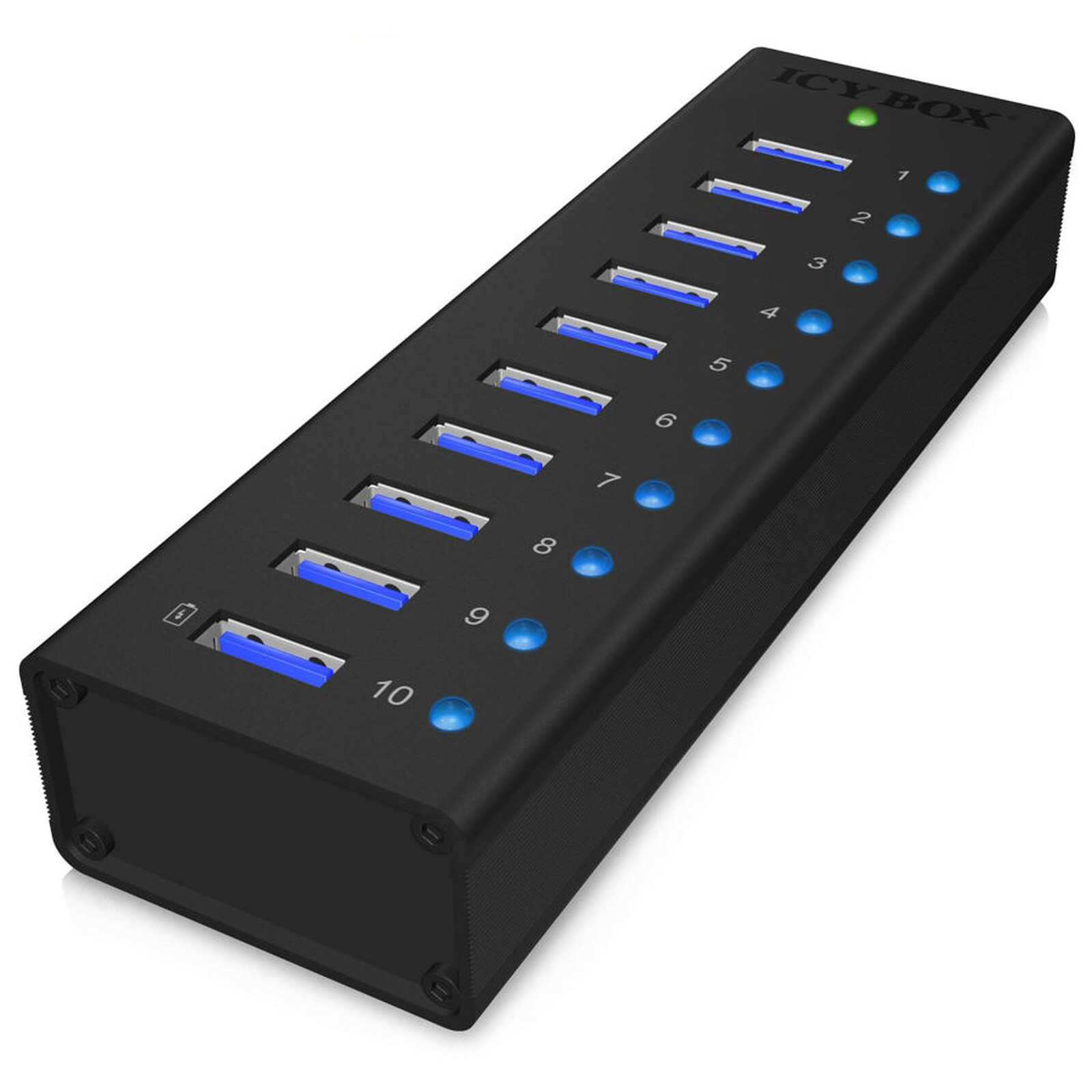 Hub USB Icy Box IB-AC6110 Concentrateur USB 3.0 - 10 ports - Autre vue