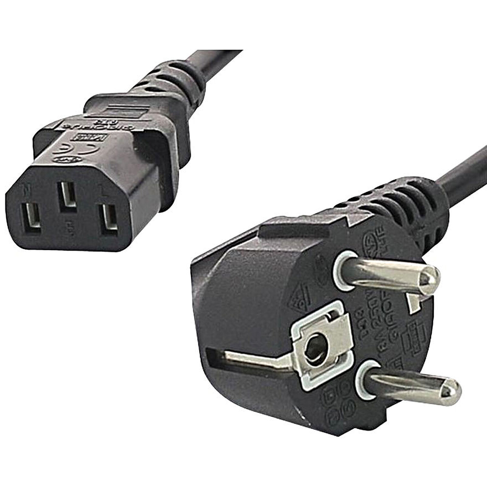 Câble Secteur Câble d'alimentation pour PC, moniteur et onduleur - 0,6 m - Autre vue