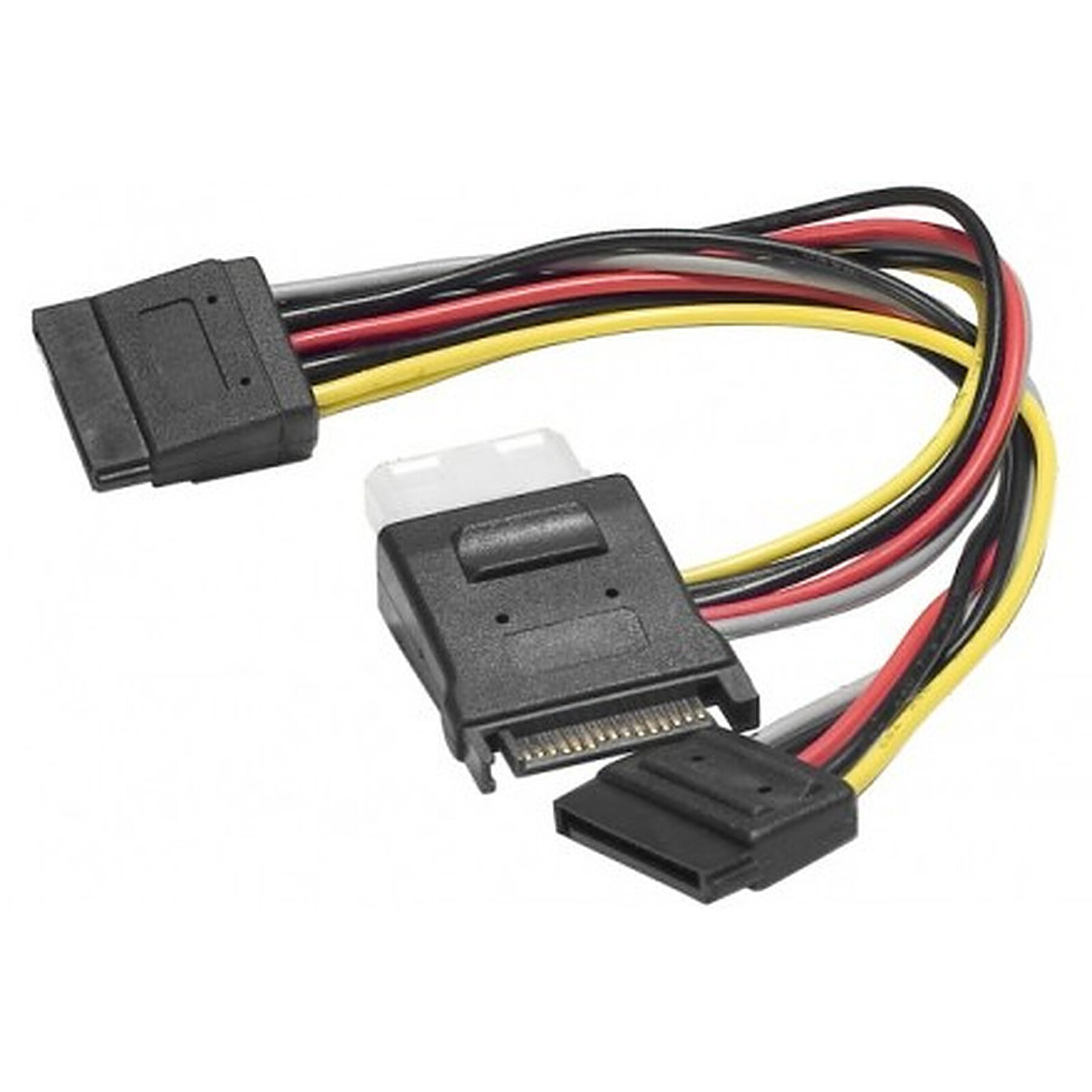 Câble d'alimentation Adaptateur d'alimentation SATA / Molex et 2 SATA - Autre vue