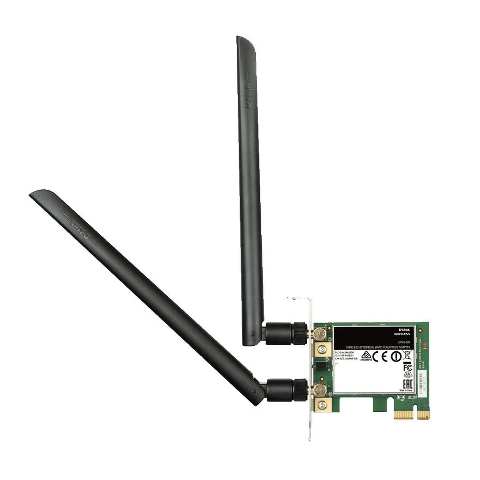 Carte réseau D-Link DWA-582 - Carte Wifi PCI-Express 1x - Autre vue