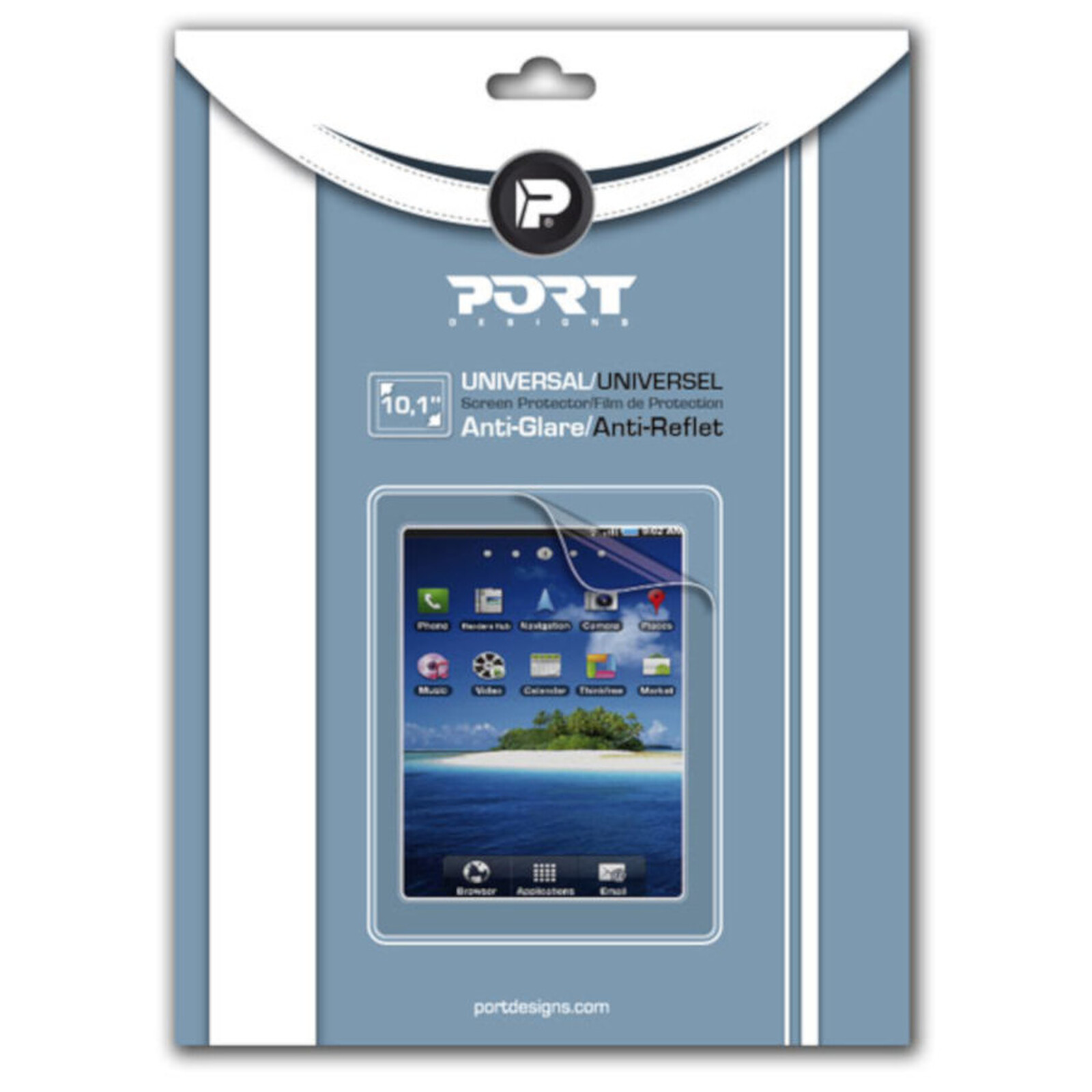 Accessoires divers tablette Port Film de protection universel anti-reflets 10,1" - Autre vue