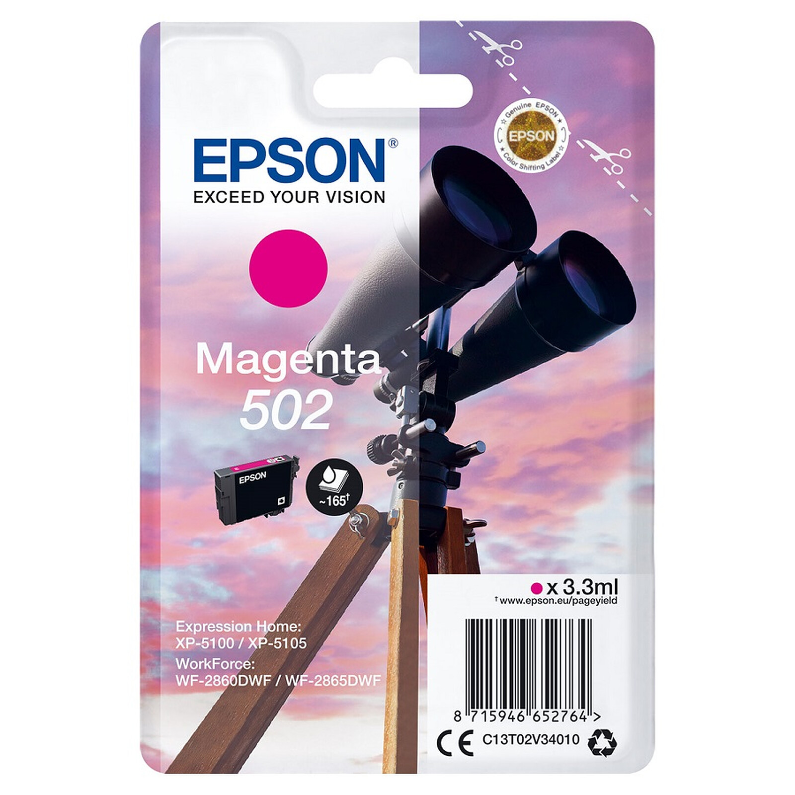 Cartouche d'encre Epson Magenta 502 - Autre vue