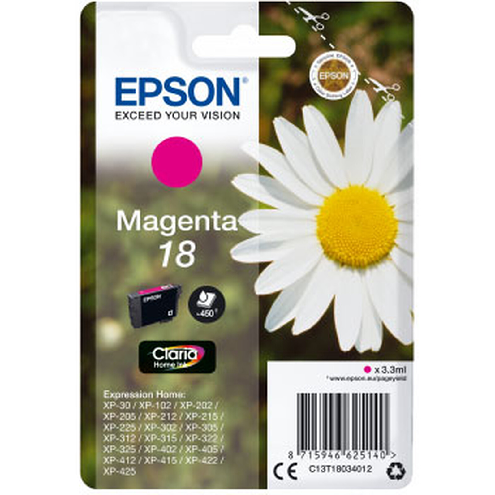 Cartouche d'encre Epson Magenta 18 - Autre vue