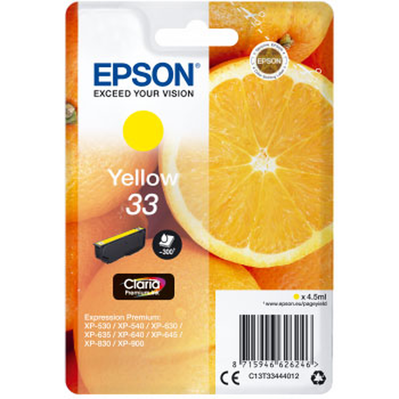 Cartouche d'encre Epson Jaune 33  - Autre vue