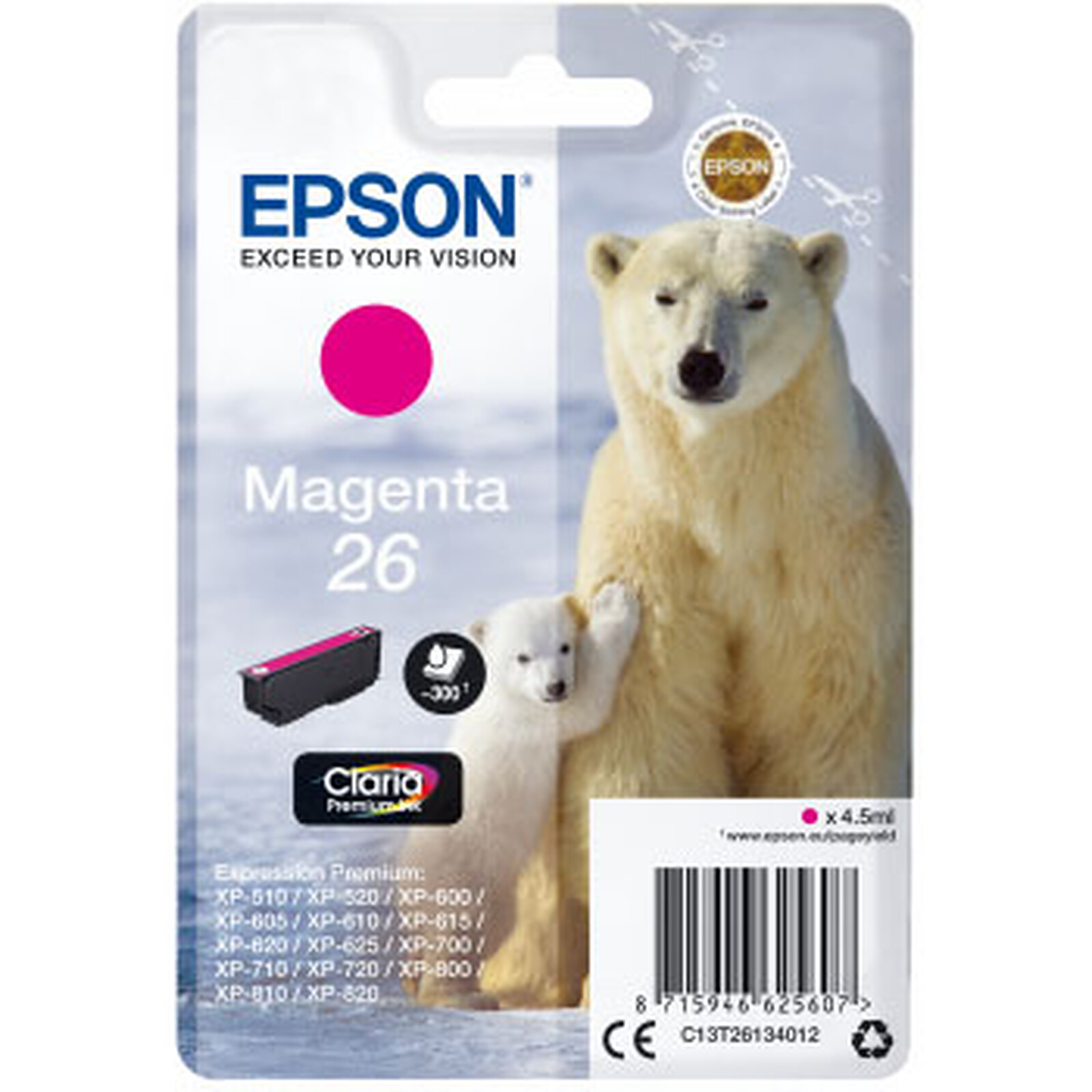 Cartouche d'encre Epson Magenta 26 - Autre vue