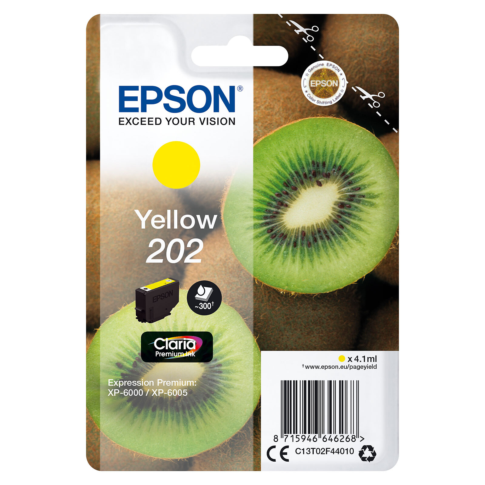 Cartouche d'encre Epson Jaune 202 - Autre vue