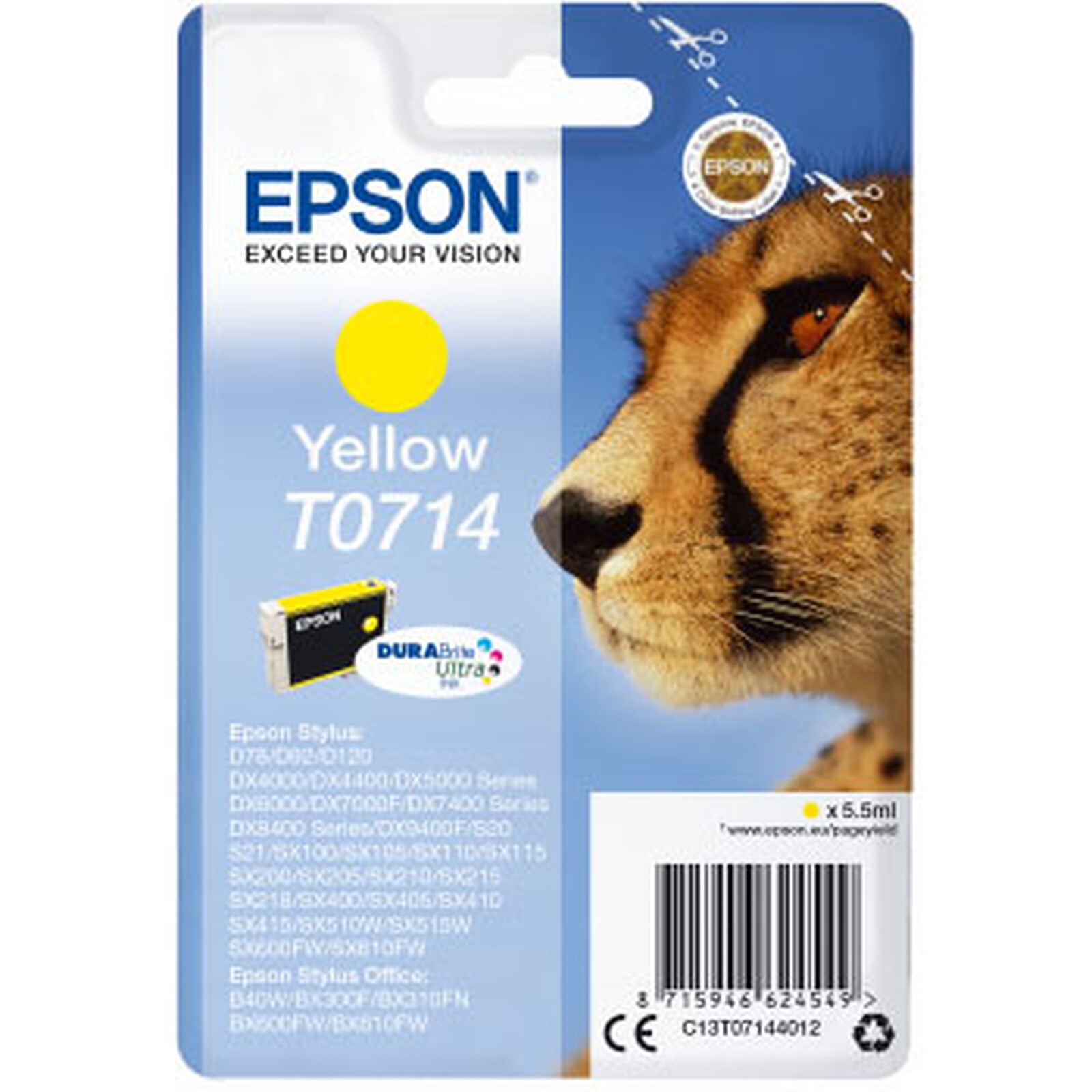 Cartouche d'encre Epson Jaune T0714  - Autre vue