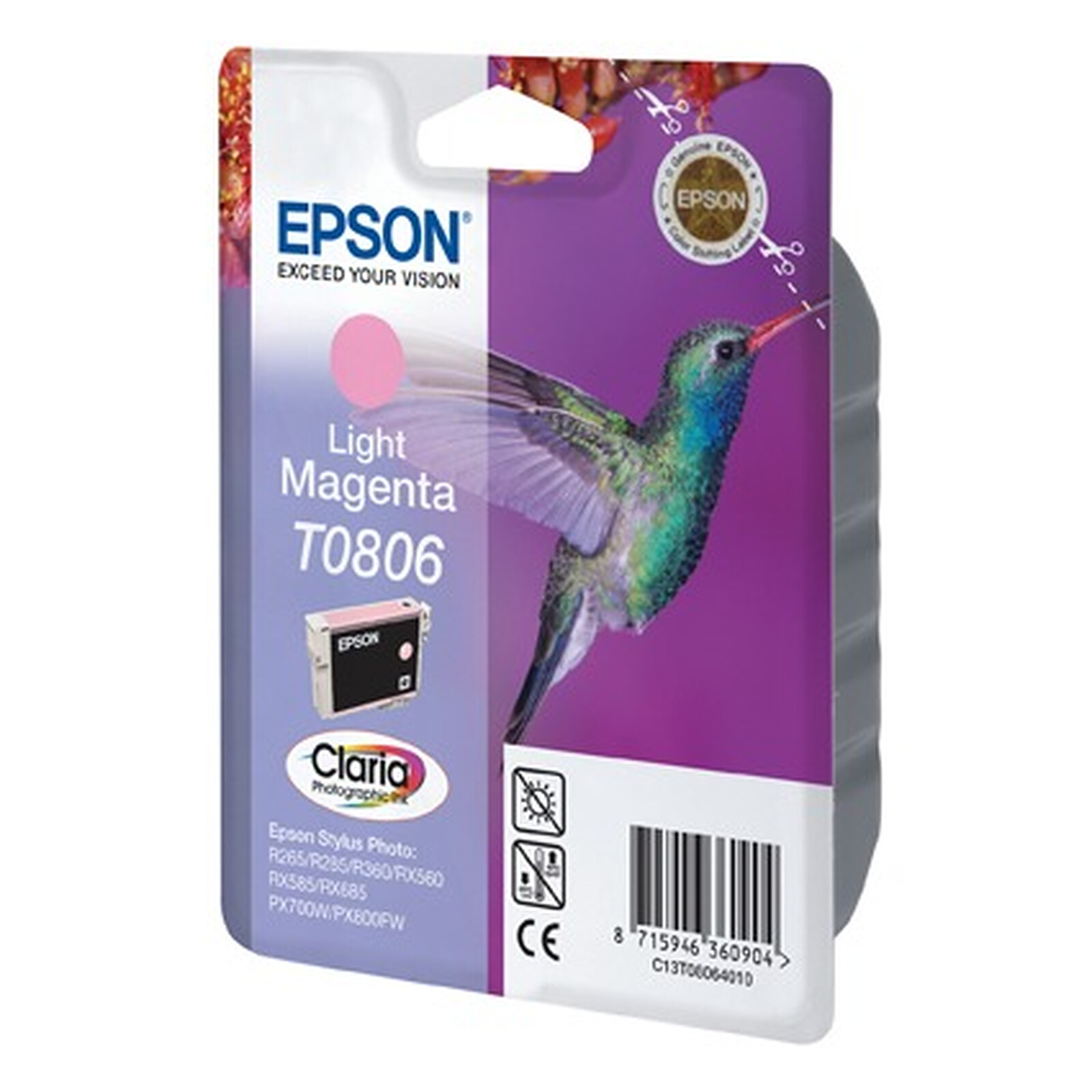 Cartouche d'encre Epson Magenta Clair T0806 - Autre vue