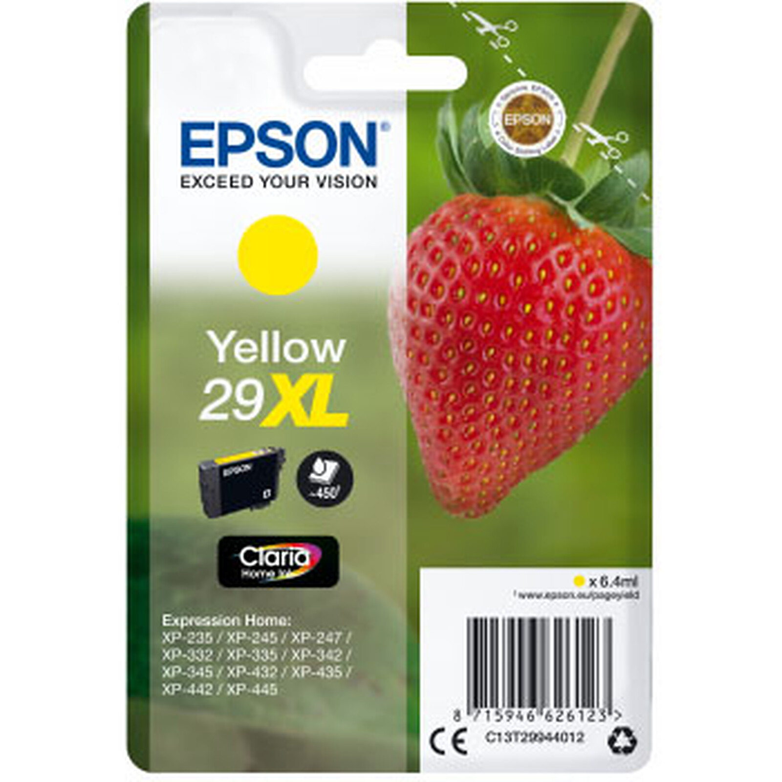 Cartouche d'encre Epson Jaune 29XL  - Autre vue