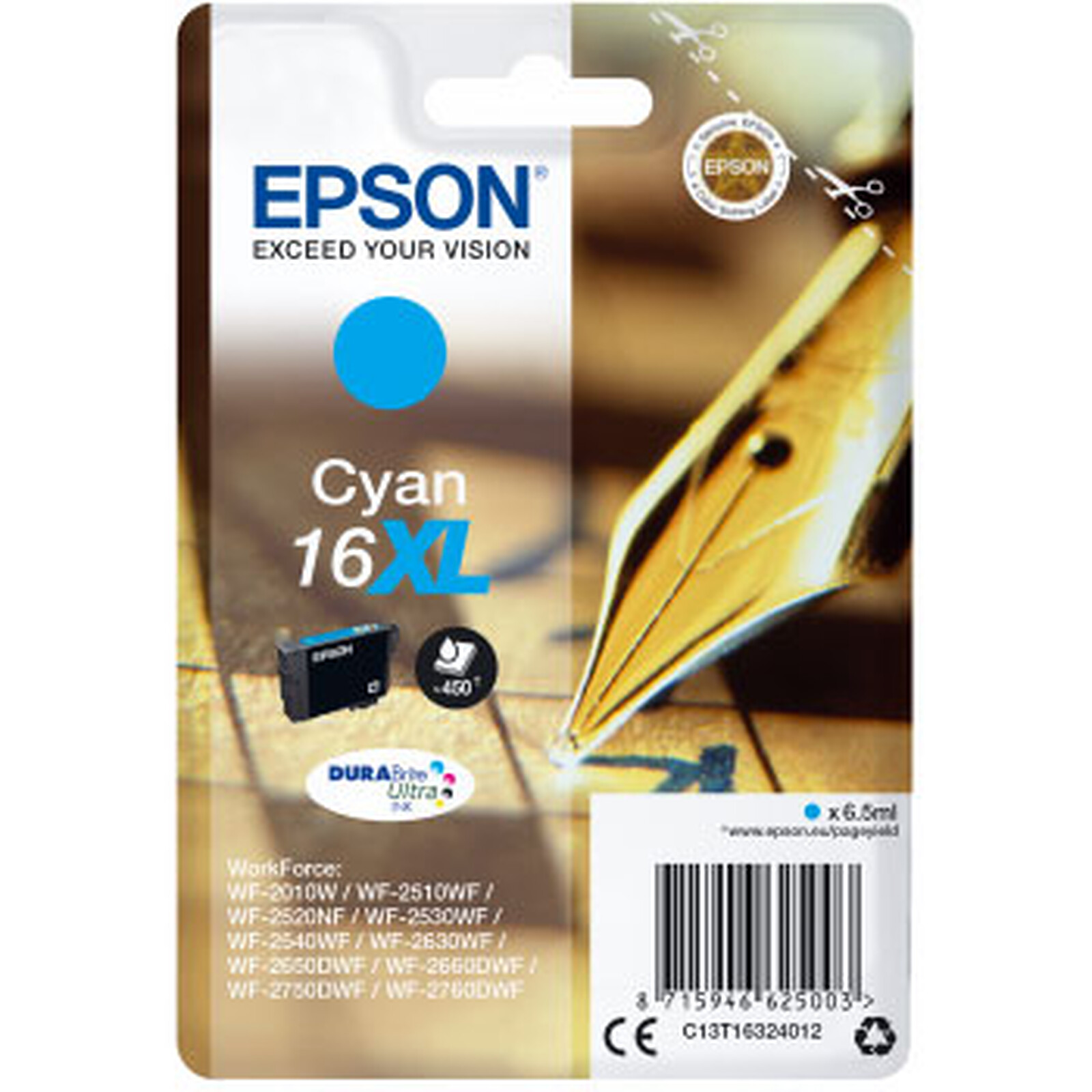 Cartouche d'encre Epson Cyan 16XL - Autre vue