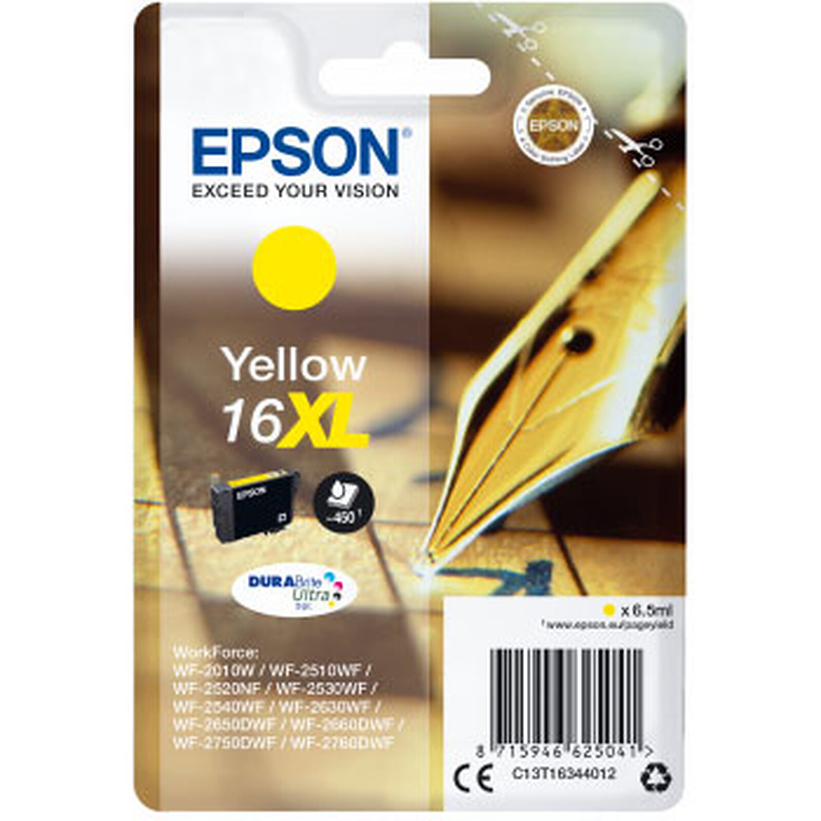 Cartouche d'encre Epson Jaune 16XL - Autre vue