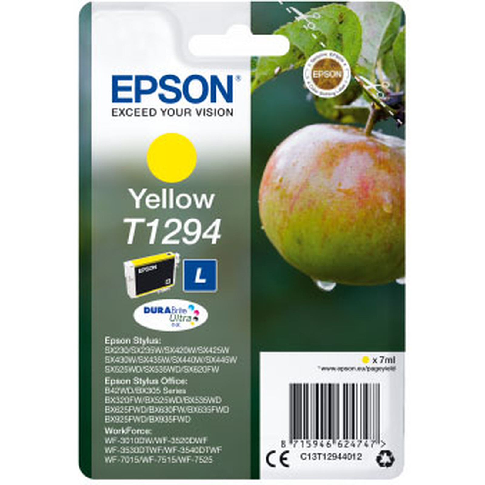 Cartouche d'encre Epson Jaune T1294  - Autre vue