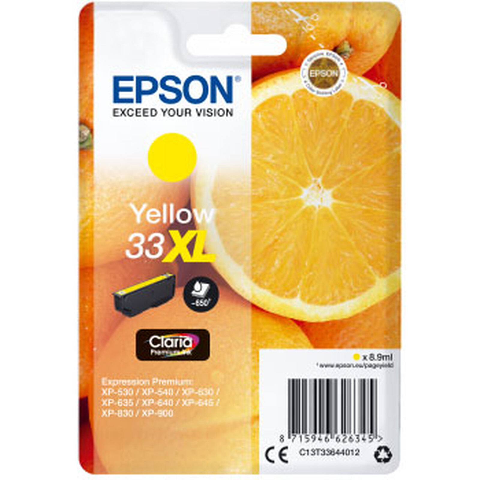 Cartouche d'encre Epson Jaune 33XL - Autre vue