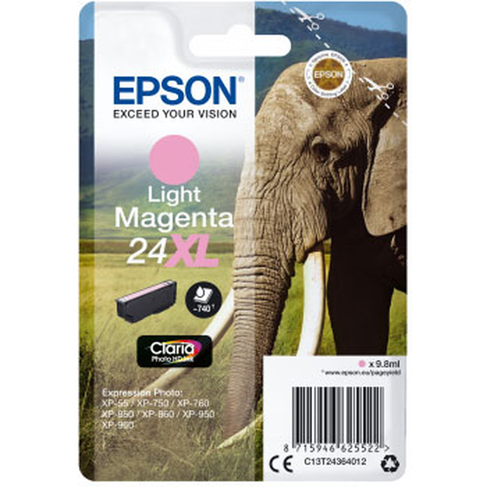 Cartouche d'encre Epson Magenta Clair 24XL - Autre vue