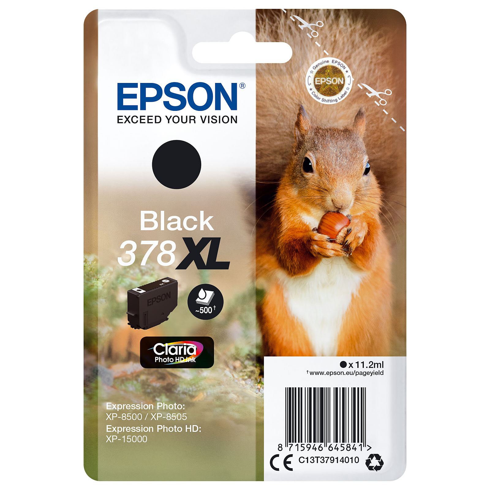 Cartouche d'encre Epson Noir 378XL - Autre vue
