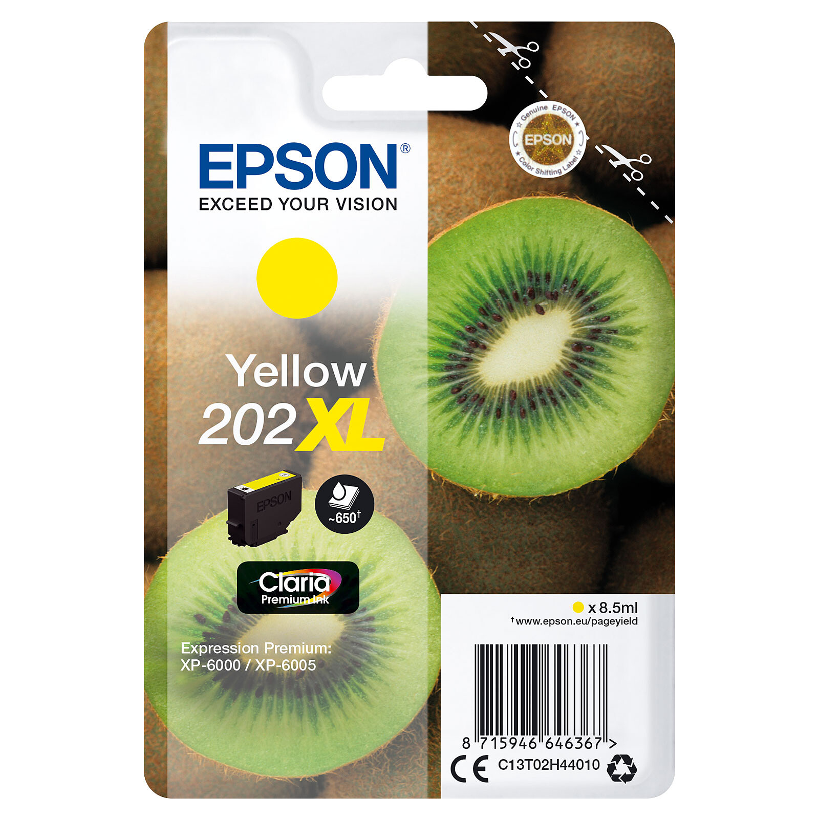 Cartouche d'encre Epson Jaune 202XL - Autre vue
