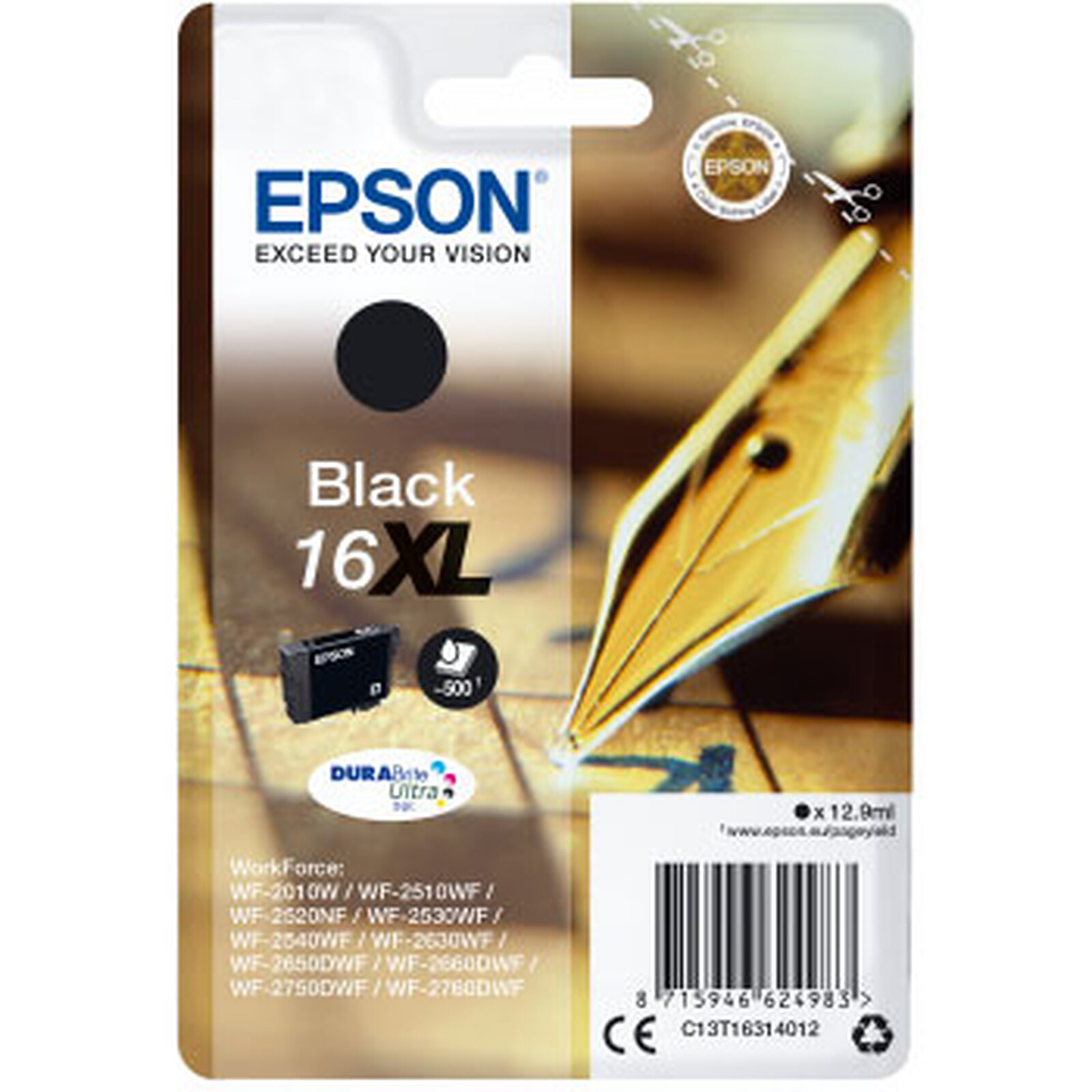 Cartouche d'encre Epson Noir 16XL - Autre vue