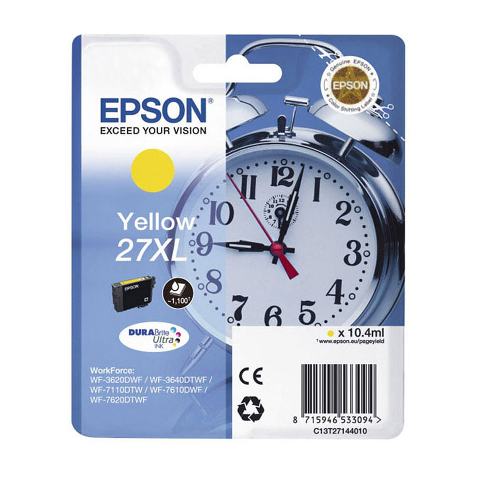 Cartouche d'encre Epson Jaune 27XL - Autre vue
