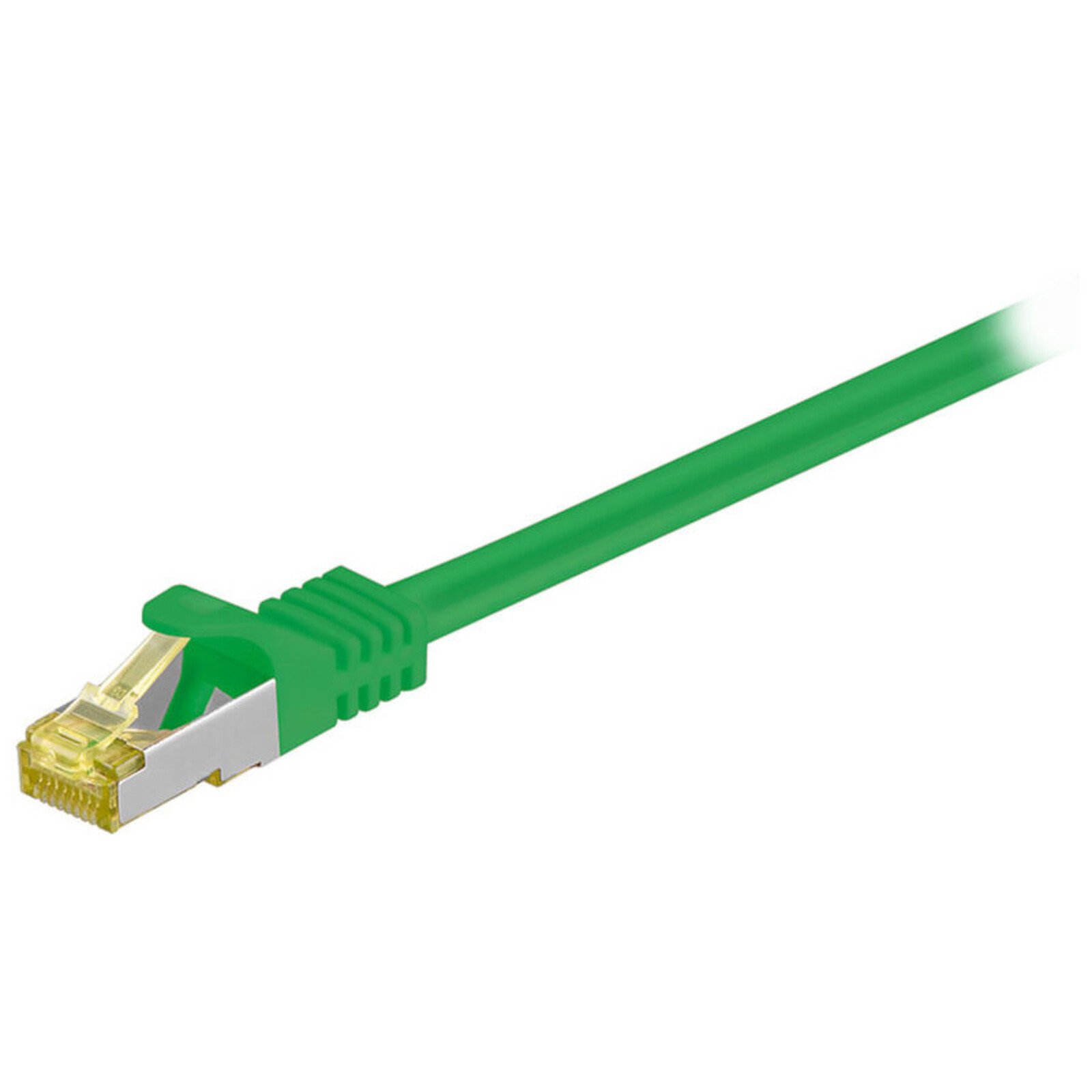 Câble RJ45 Cordon RJ45 catégorie 7 S/FTP 0.5 m (Vert) - Autre vue