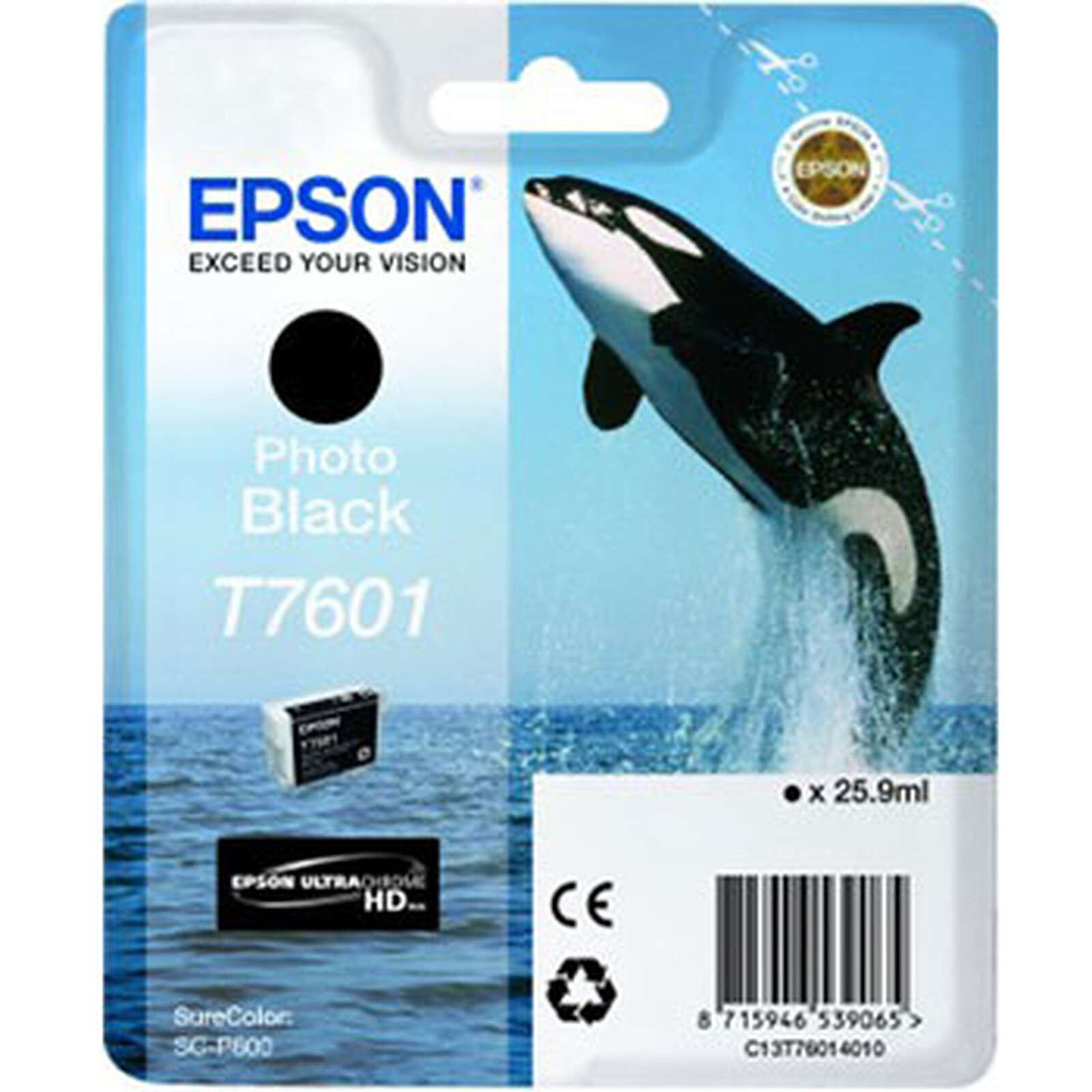 Cartouche d'encre Epson Noir T7601 - Autre vue
