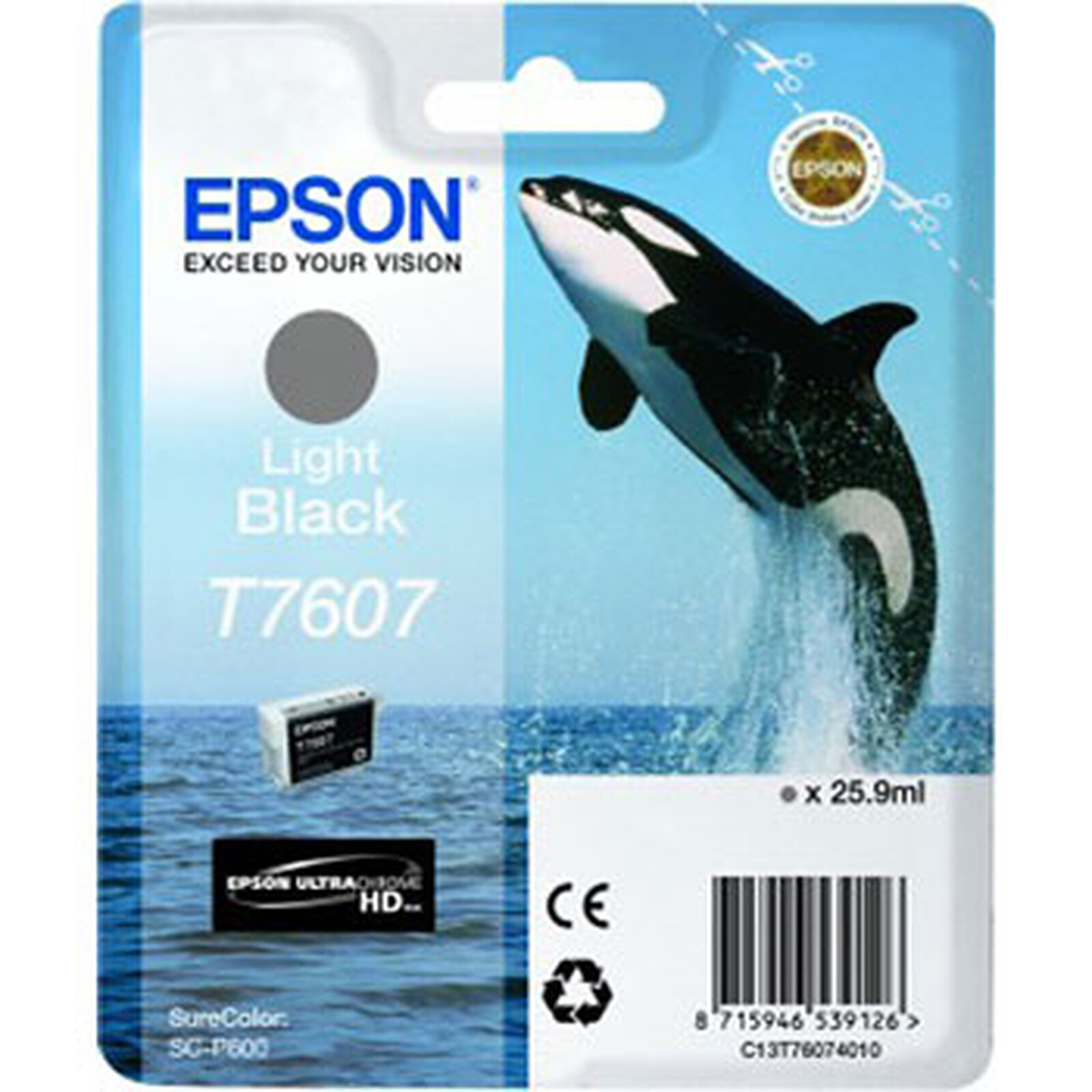 Cartouche d'encre Epson Noir clair T7607 - Autre vue