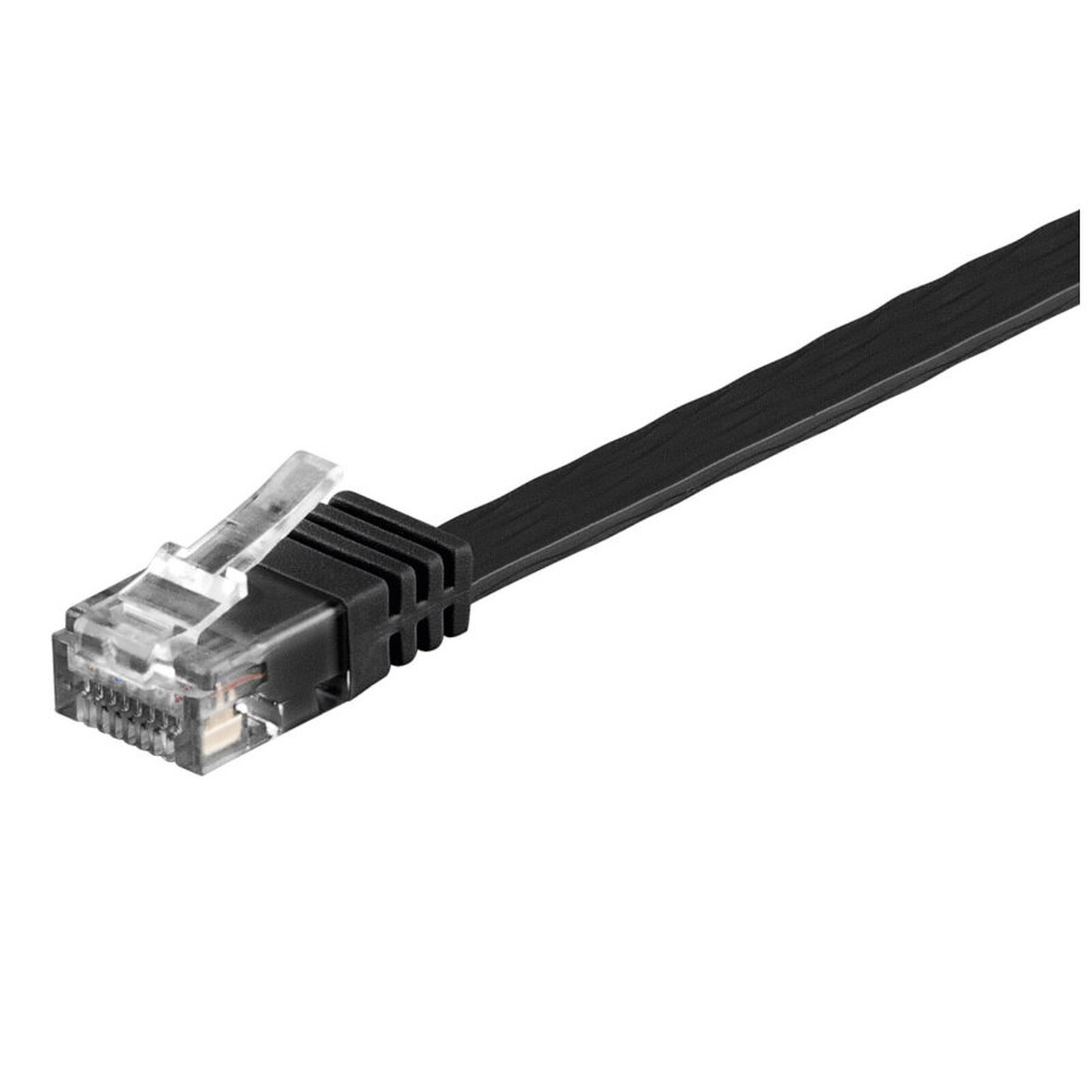 Câble RJ45 Câble RJ45 plat catégorie 6 U/UTP 0,5 m (Noir) - Autre vue