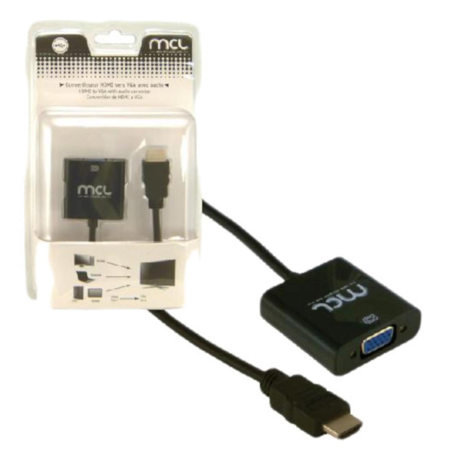 Adaptateur HDMI Adaptateur HDMI vers VGA + Jack  - Autre vue