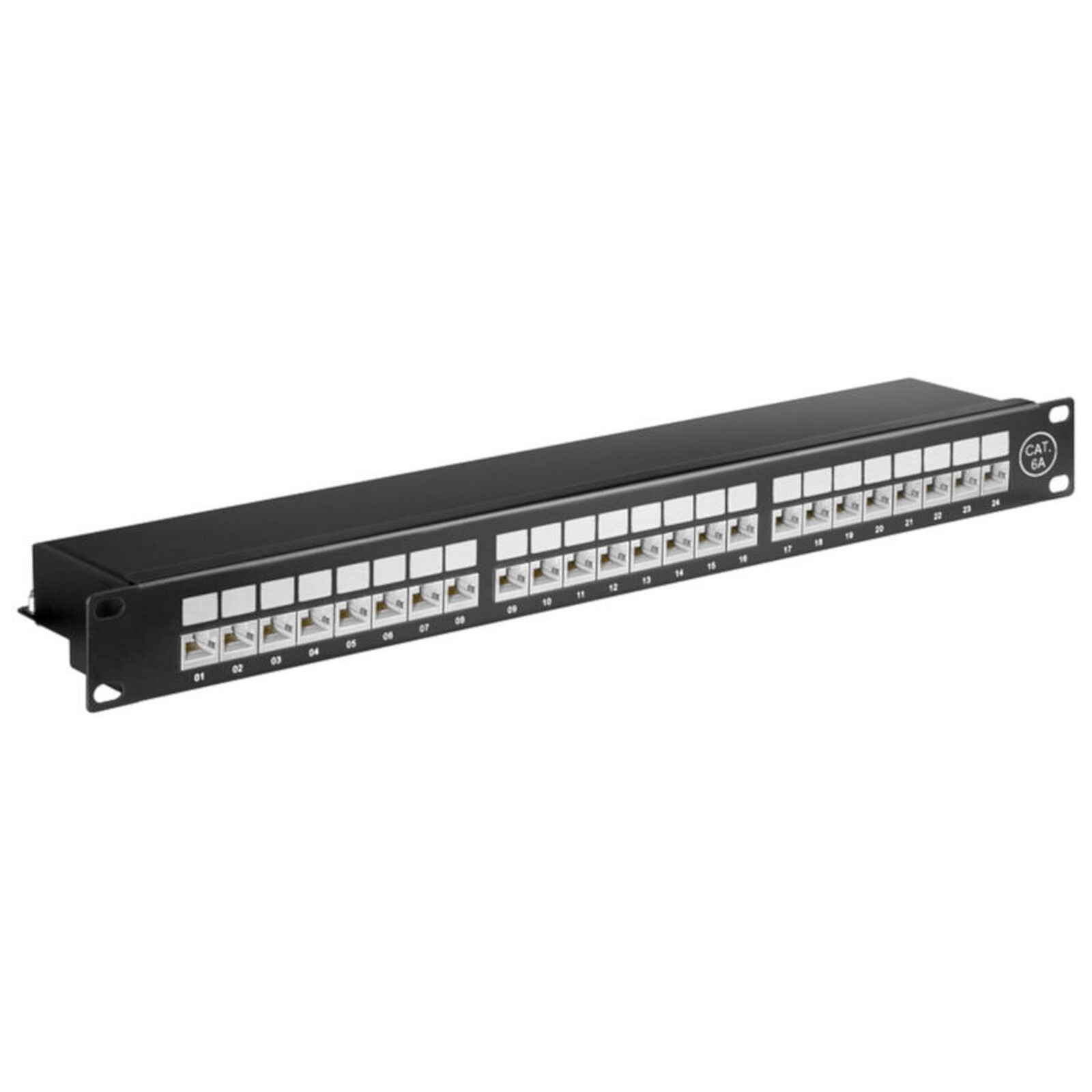 Accessoires RJ45 Panneau de brassage 24 ports catégorie 6a STP pour coffret / armoire / baie 19'' - Autre vue