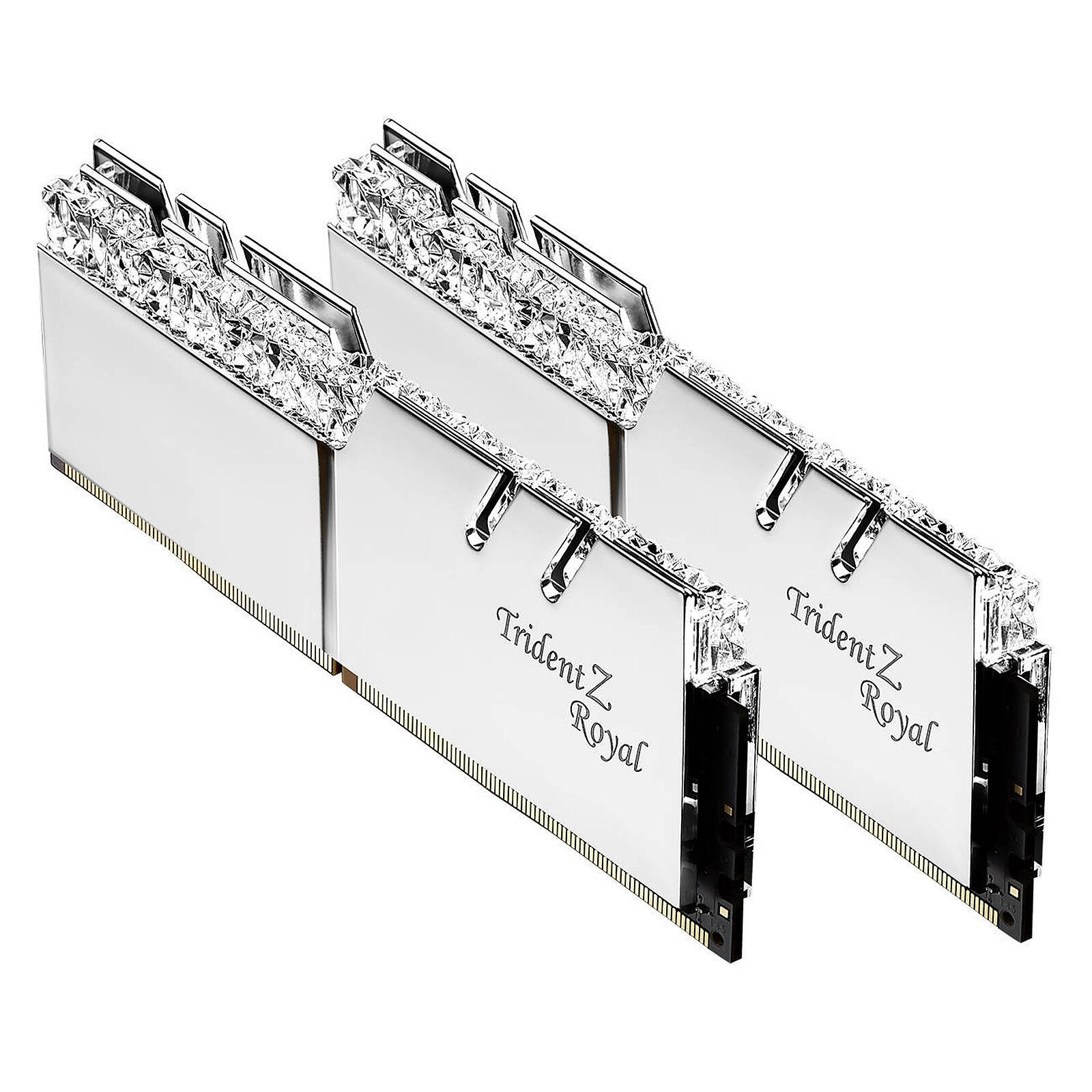 Mémoire RAM G.Skill Trident Z Royal Silver RGB 32 Go (2 x 16 Go) 3600 MHz DDR4 CL16 - Autre vue