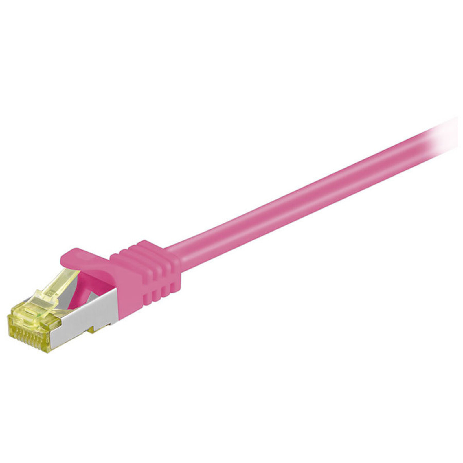 Câble RJ45 Cordon RJ45 catégorie 7 S/FTP 2 m (Rose) - Autre vue