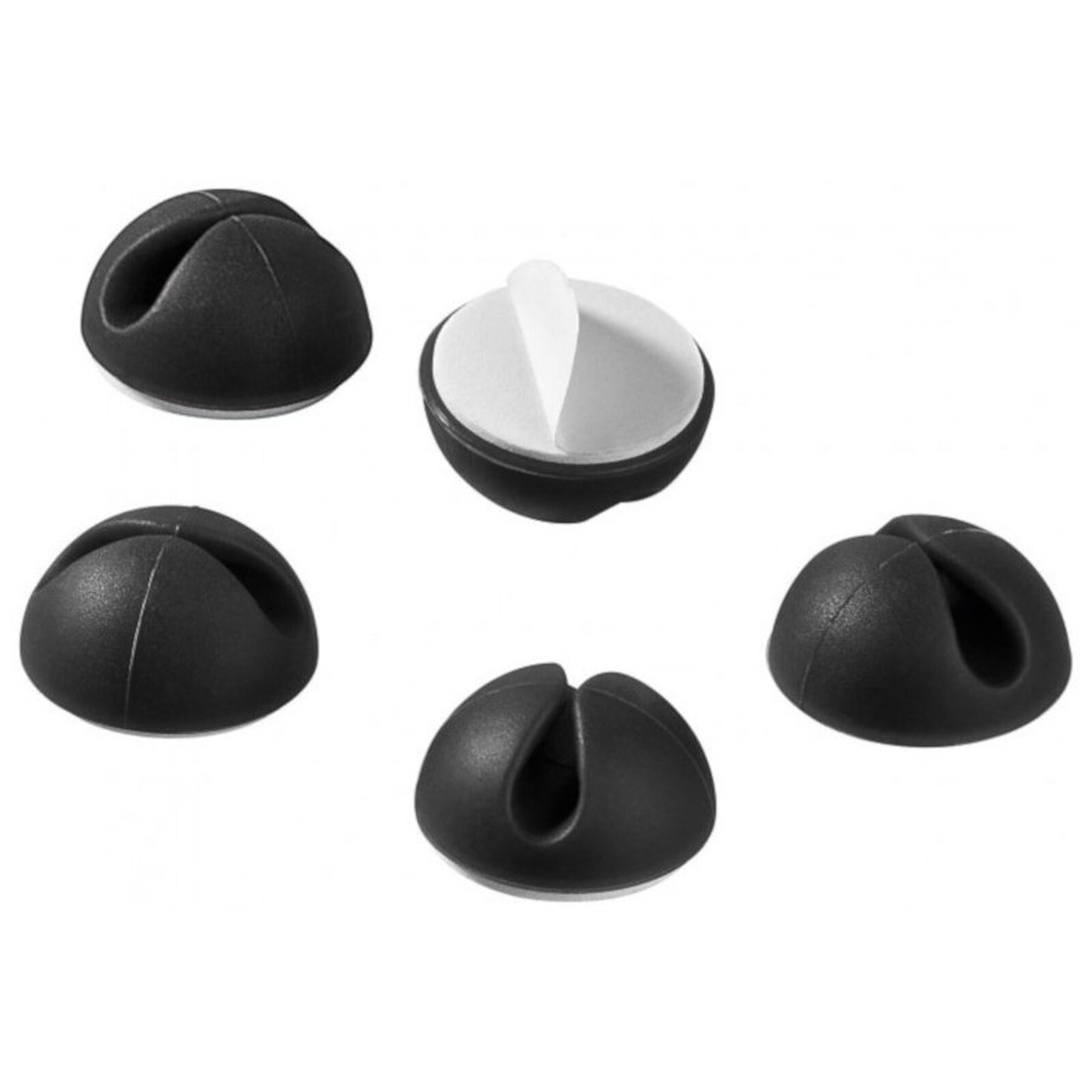 Passe câble et serre câble Guides-câbles adhésifs Noirs (par 5) - Autre vue