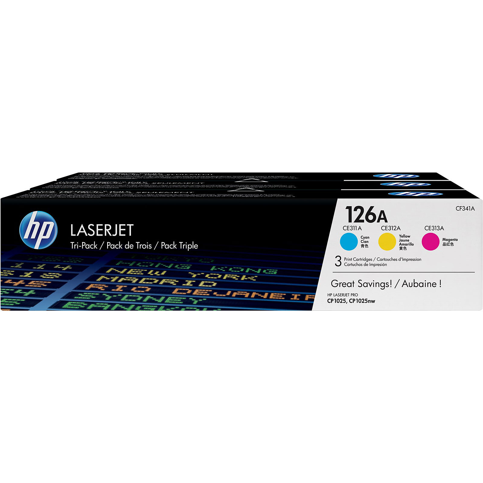 Toner HP 126A (CF341A) - Cyan/Magenta/Jaune - Autre vue