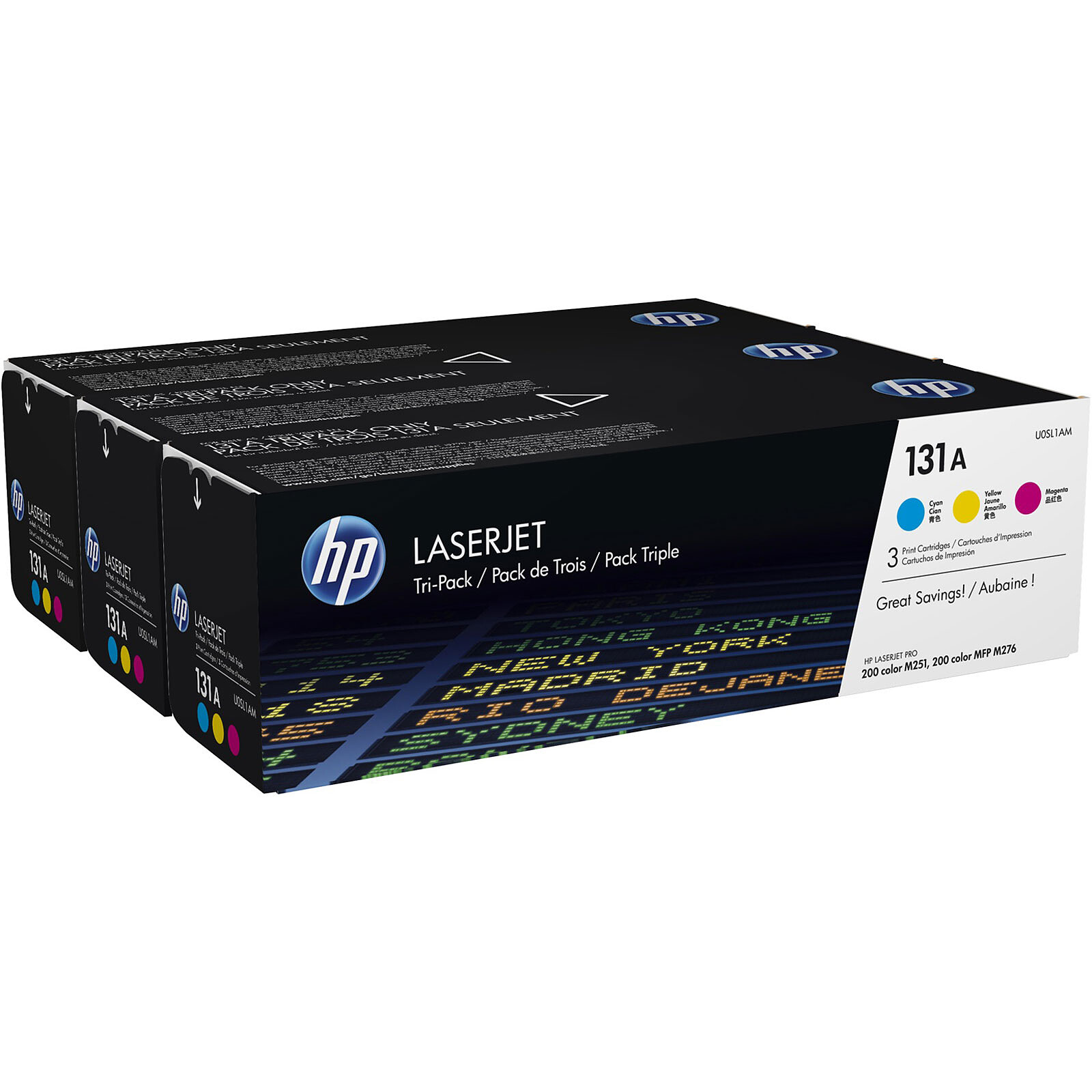 Toner HP 131A (U0SL1AM) - Cyan/Magenta/Jaune - Autre vue