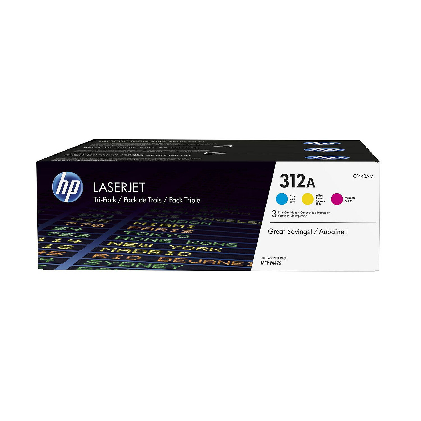 Toner HP 312A (CF440AM) - Cyan/Magenta/Jaune - Autre vue