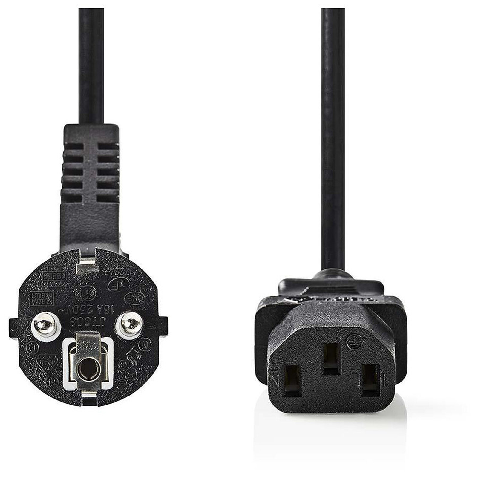 Câble d'alimentation NEDIS Câble d'alimentation pour PC, moniteur et onduleur noir - 2 mètres - Autre vue