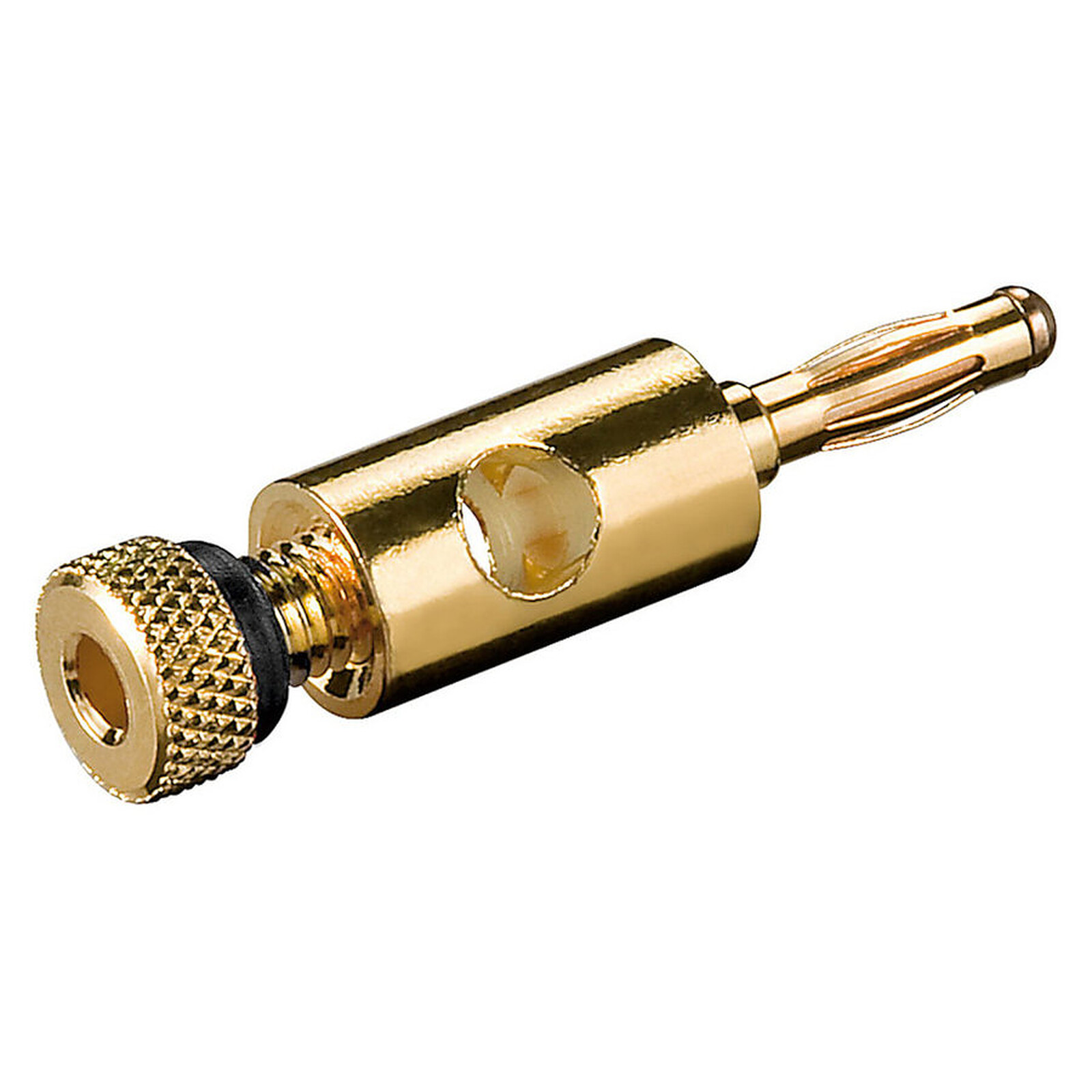 Adaptateur audio Fiche banane pour câble HP (noir) - Autre vue