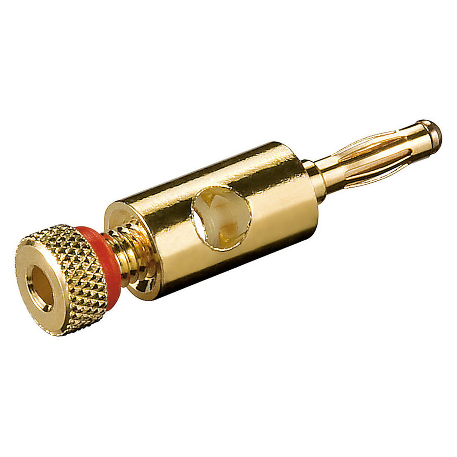 Adaptateur audio Fiche banane pour câble HP (rouge) - Autre vue