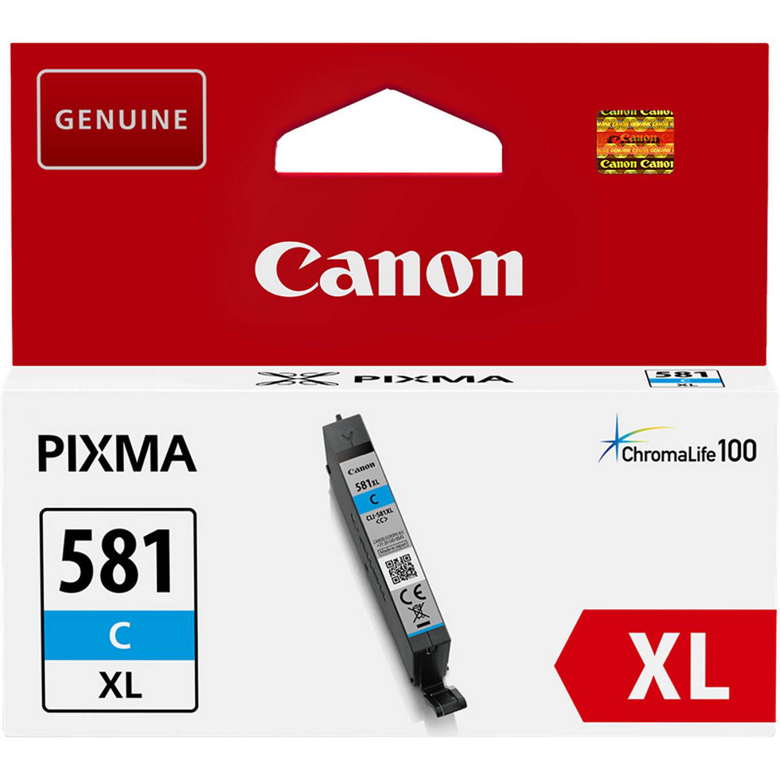 Cartouche d'encre Canon CLI-581C Cyan XL - Autre vue