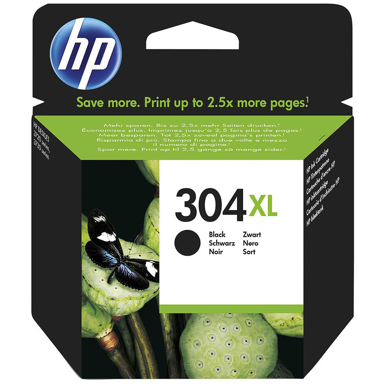 Cartouche d'encre HP 304 XL Noir - N9K08AE - Autre vue