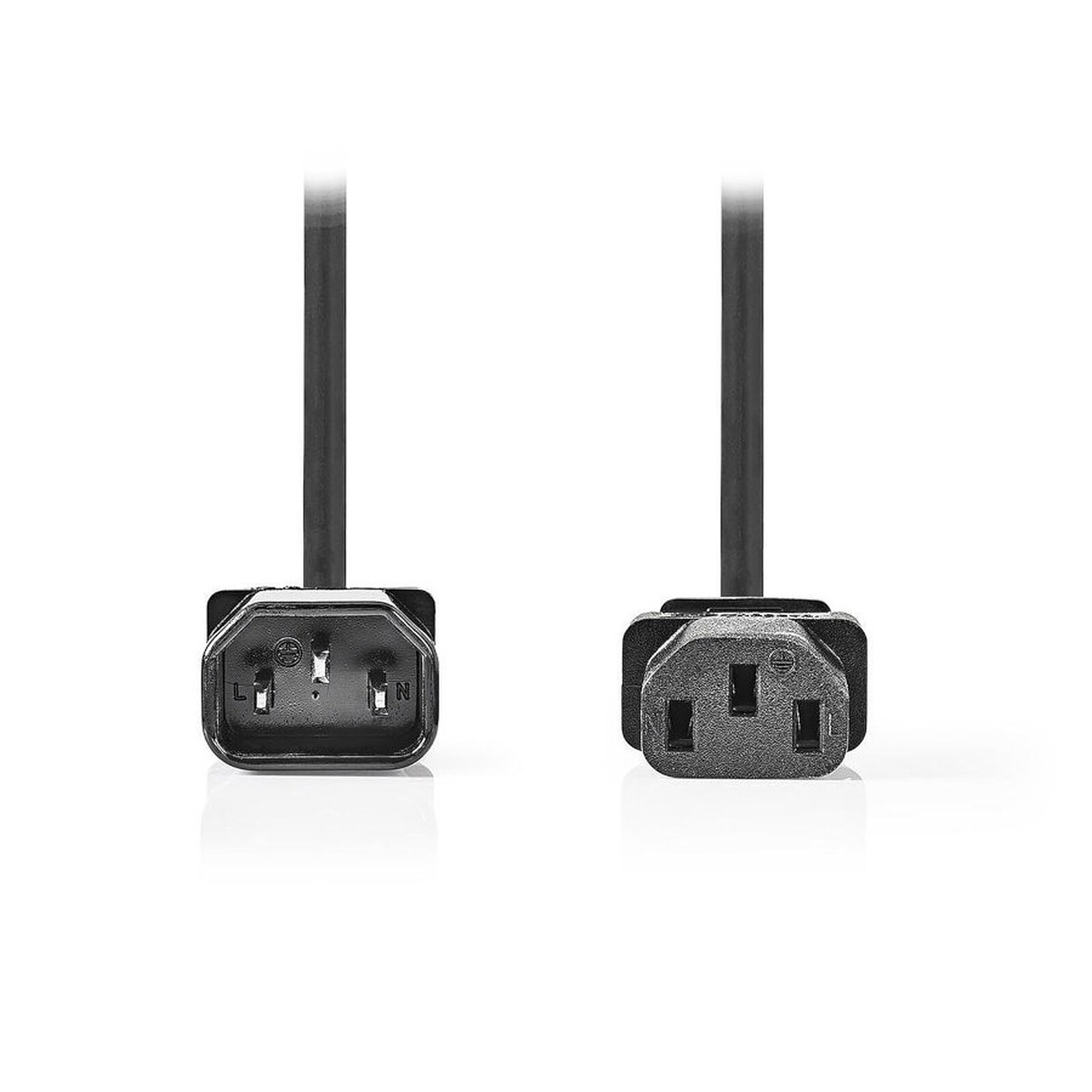Câble d'alimentation NEDIS Rallonge pour PC, moniteur et onduleur noir - 3 mètres - Autre vue