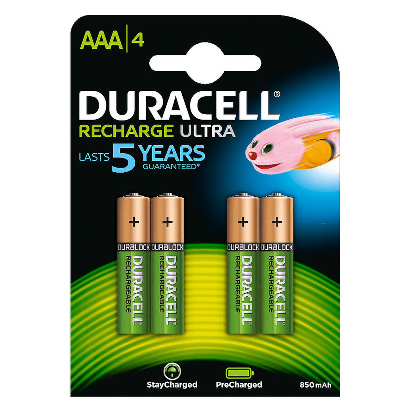 Pile et chargeur Duracell Recharge Ultra AAA 850 mAh (par 4) - Autre vue