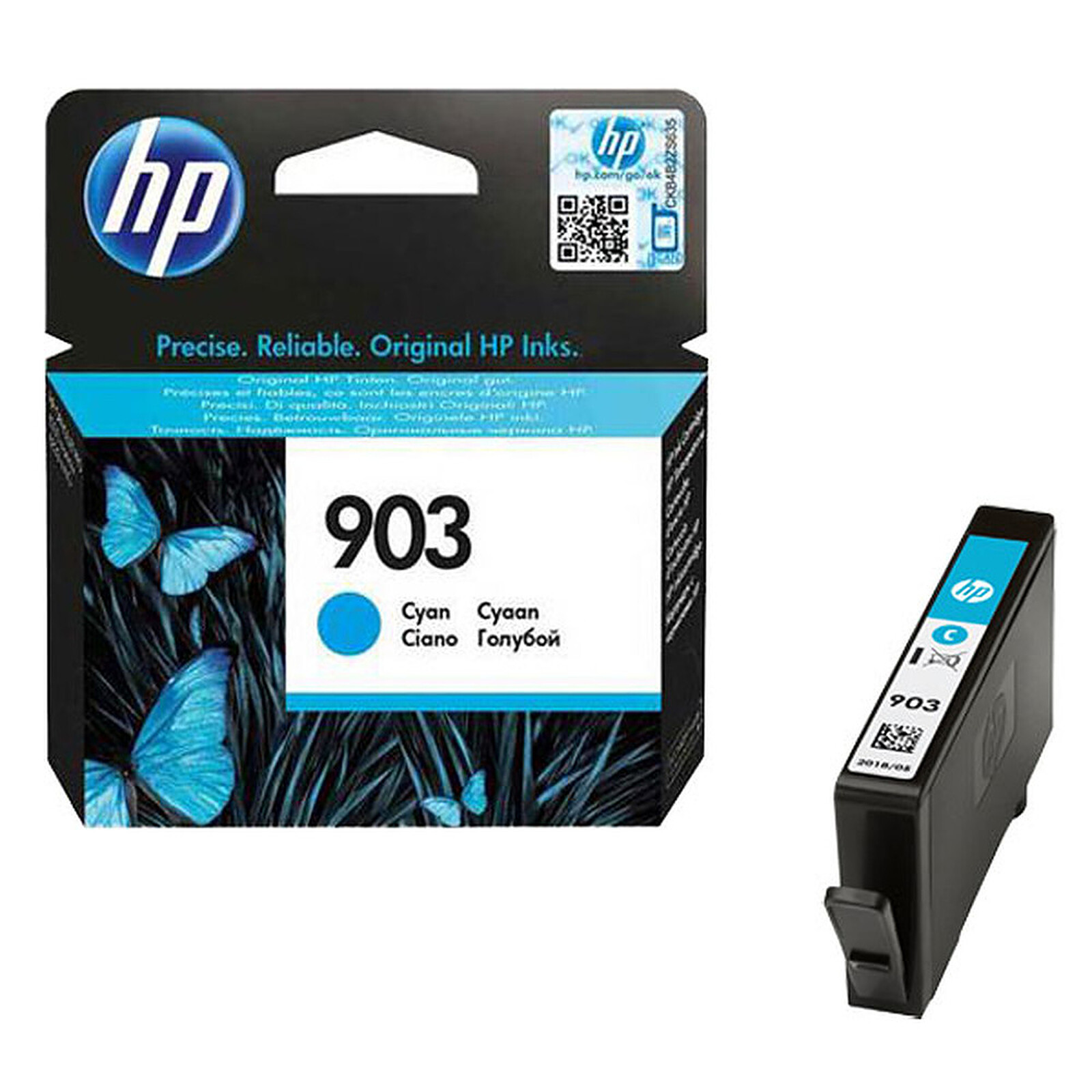 Cartouche d'encre HP 903 Inkjet Cartridge T6L87AE - Cyan - Autre vue