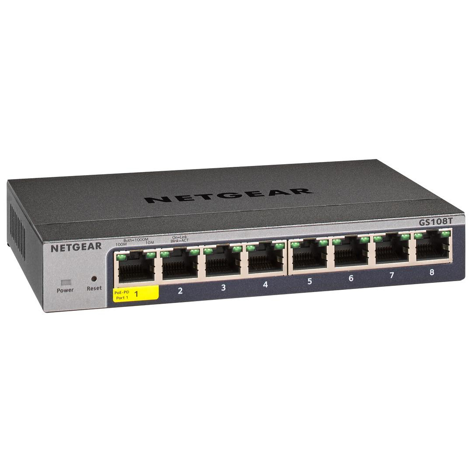 Switch et Commutateur Netgear GS108T v3 - Autre vue