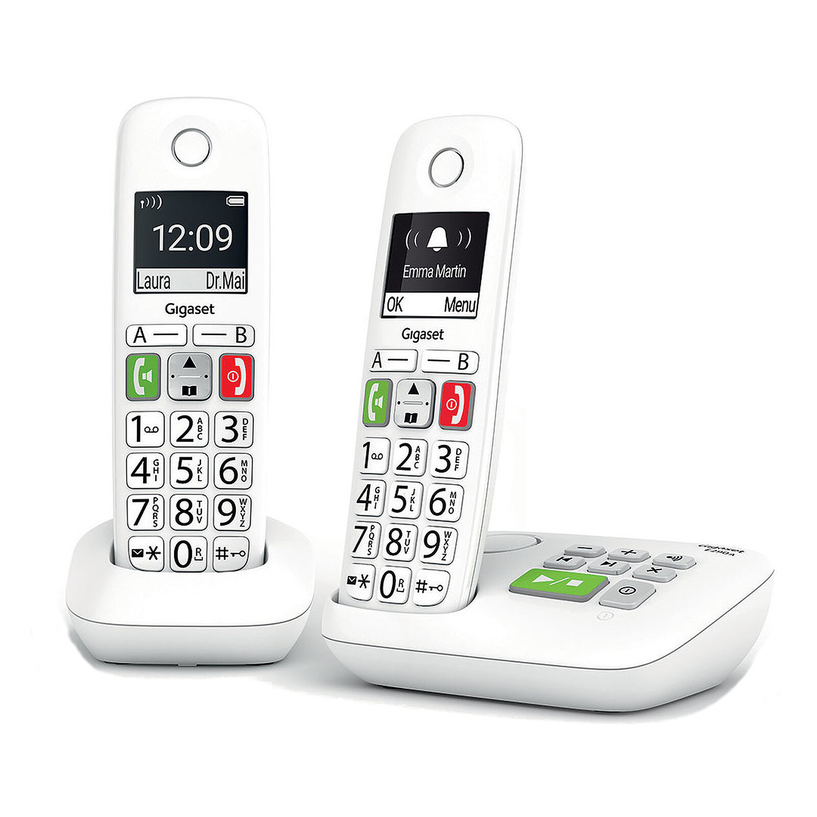 Téléphone fixe sans fil Gigaset Duo E290A Blanc - Autre vue