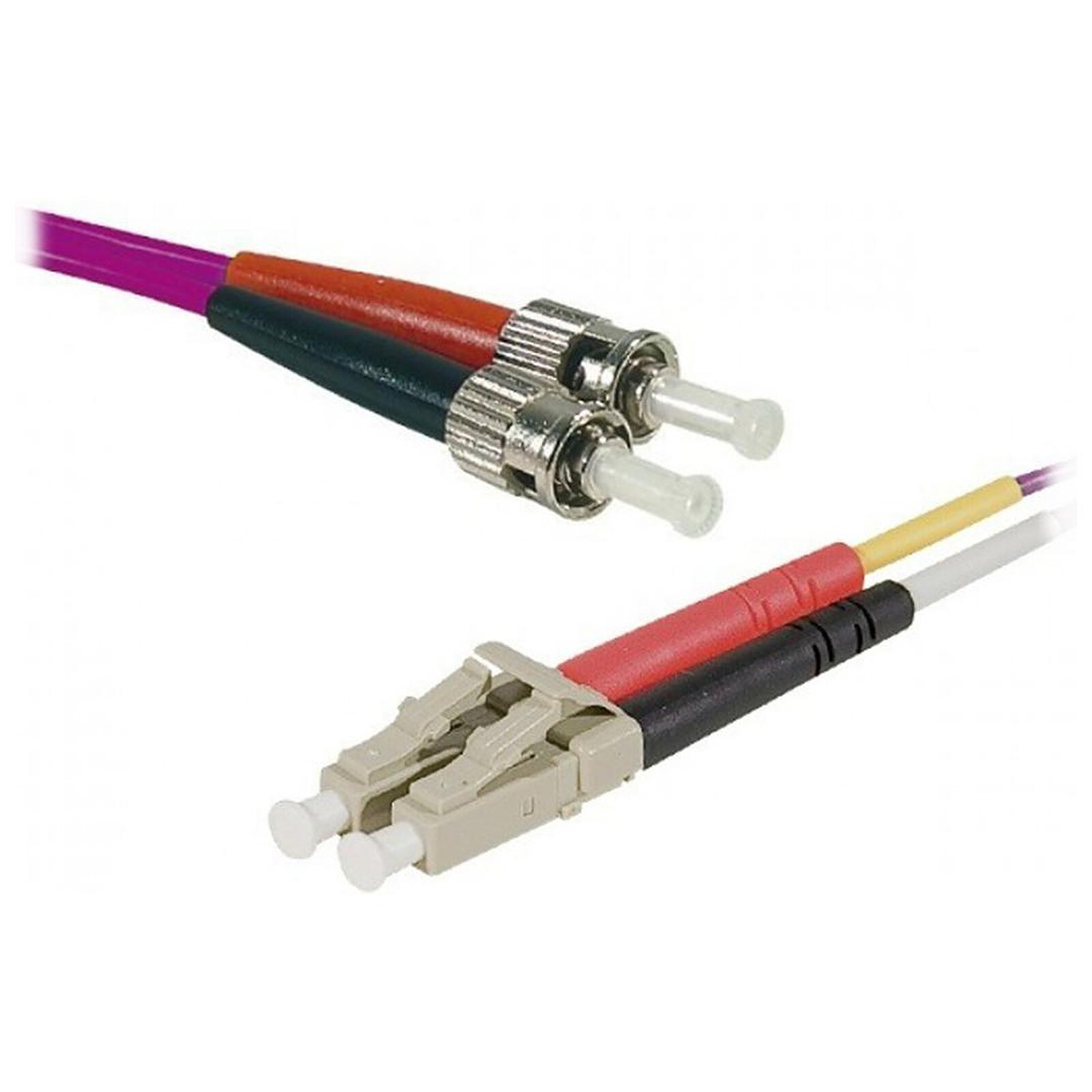Câble fibre Optique Jarretière optique duplex multimode 2mm OM4 LC-UPC/ST-UPC - 2 m - Autre vue