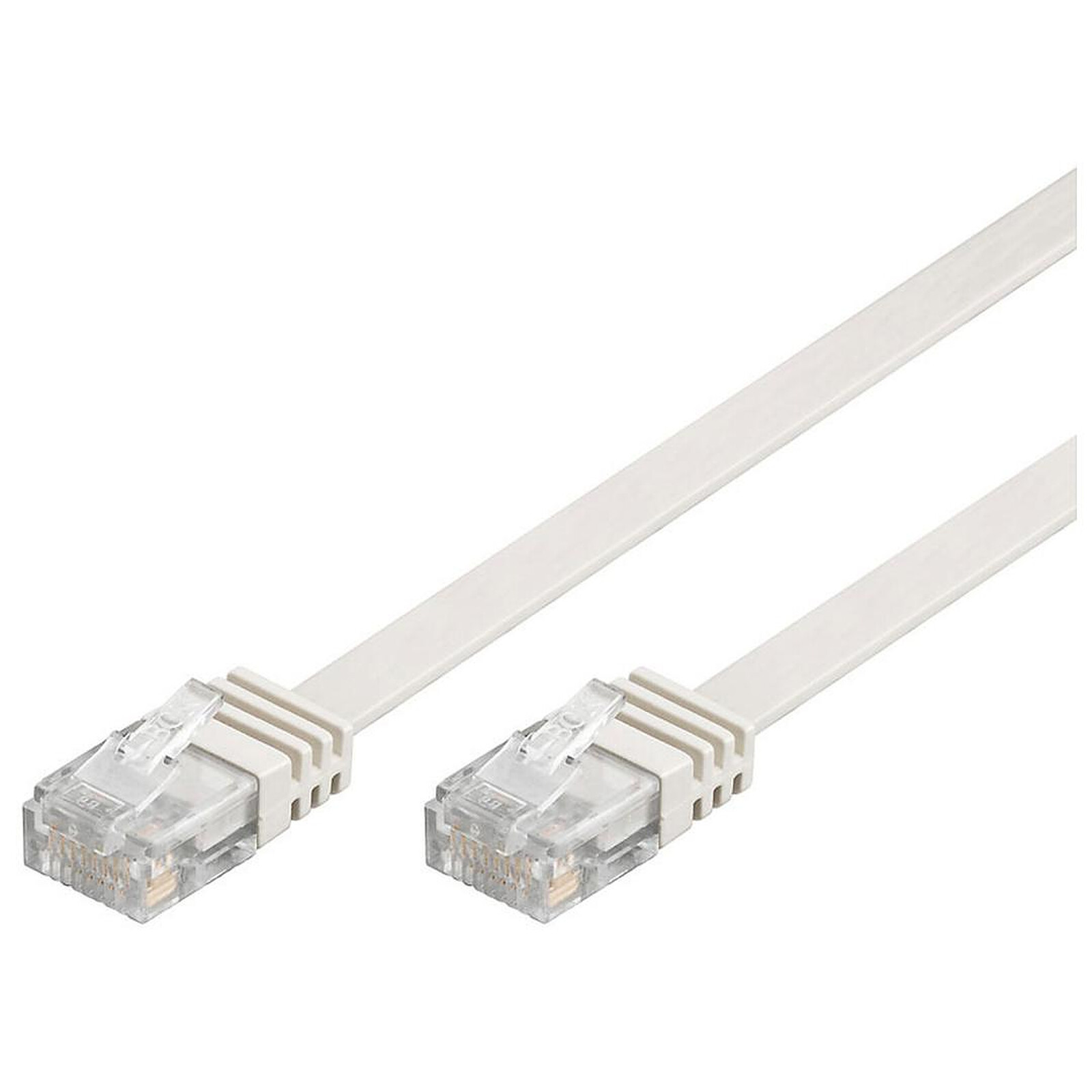 Câble RJ45 Câble RJ45 plat catégorie 6 U/UTP 5 m (Blanc) - Autre vue