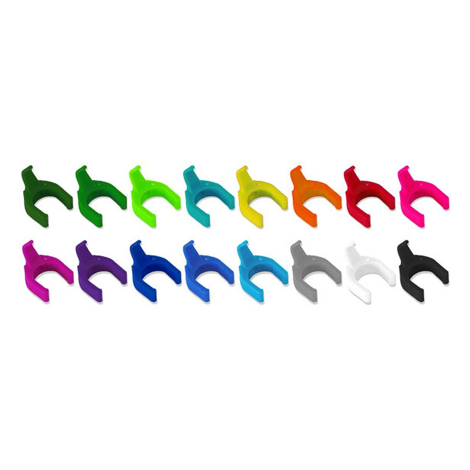 Rangement Clips de repérage pour câbles RJ45 bleu clair (par 50) - Autre vue