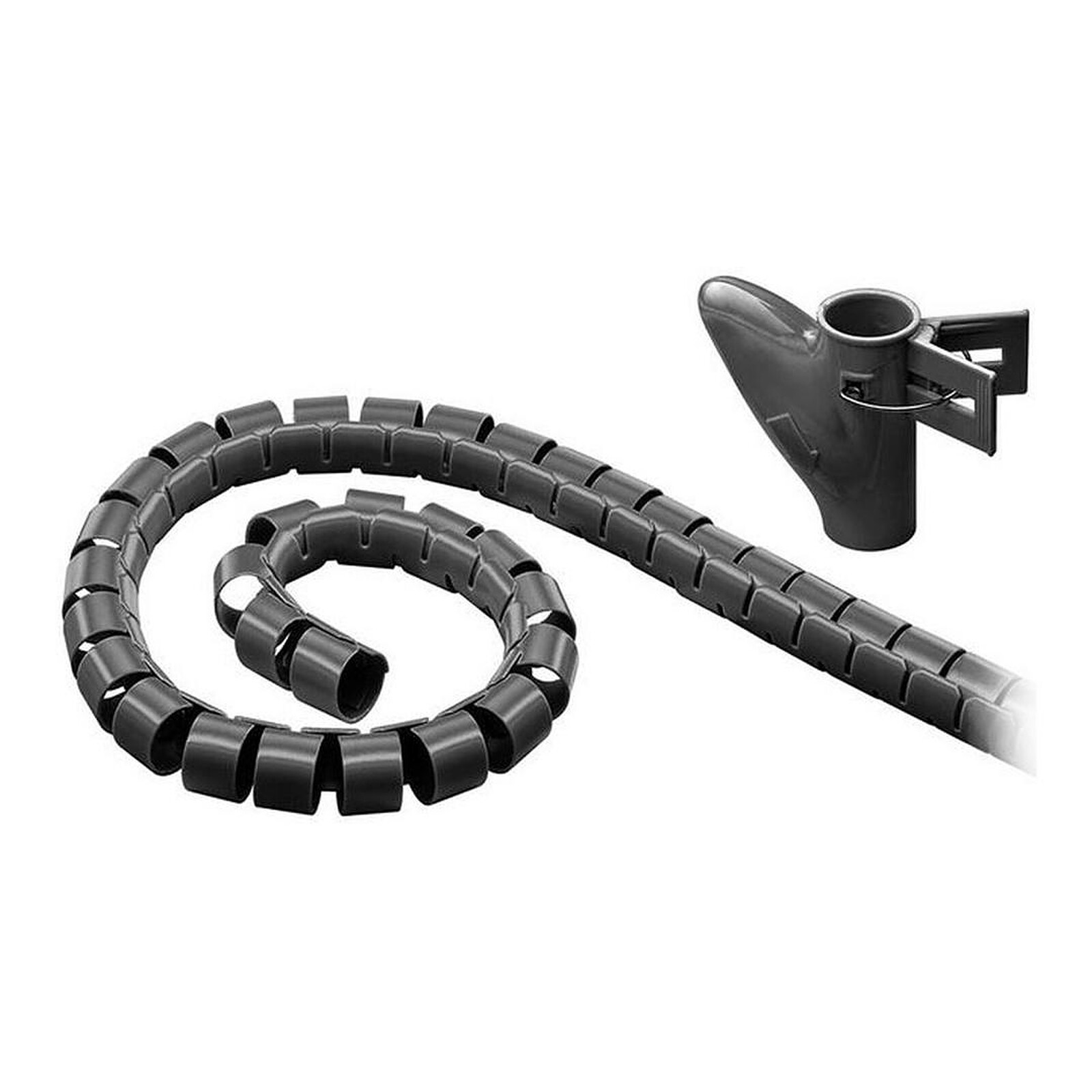Passe câble et serre câble Gaine de rangement haute qualité pour câbles - diamètre 20 mm max. - longueur 2.5 m - Autre vue