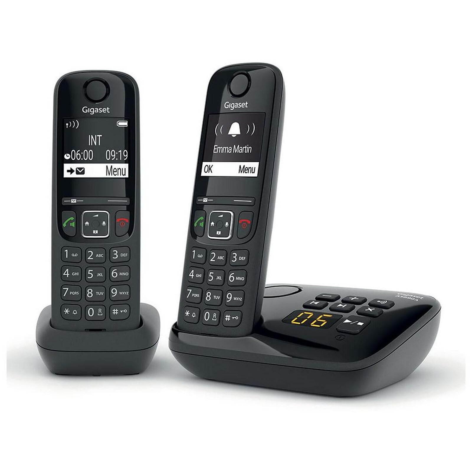 Téléphone fixe sans fil Gigaset AS690A Duo Noir - Autre vue